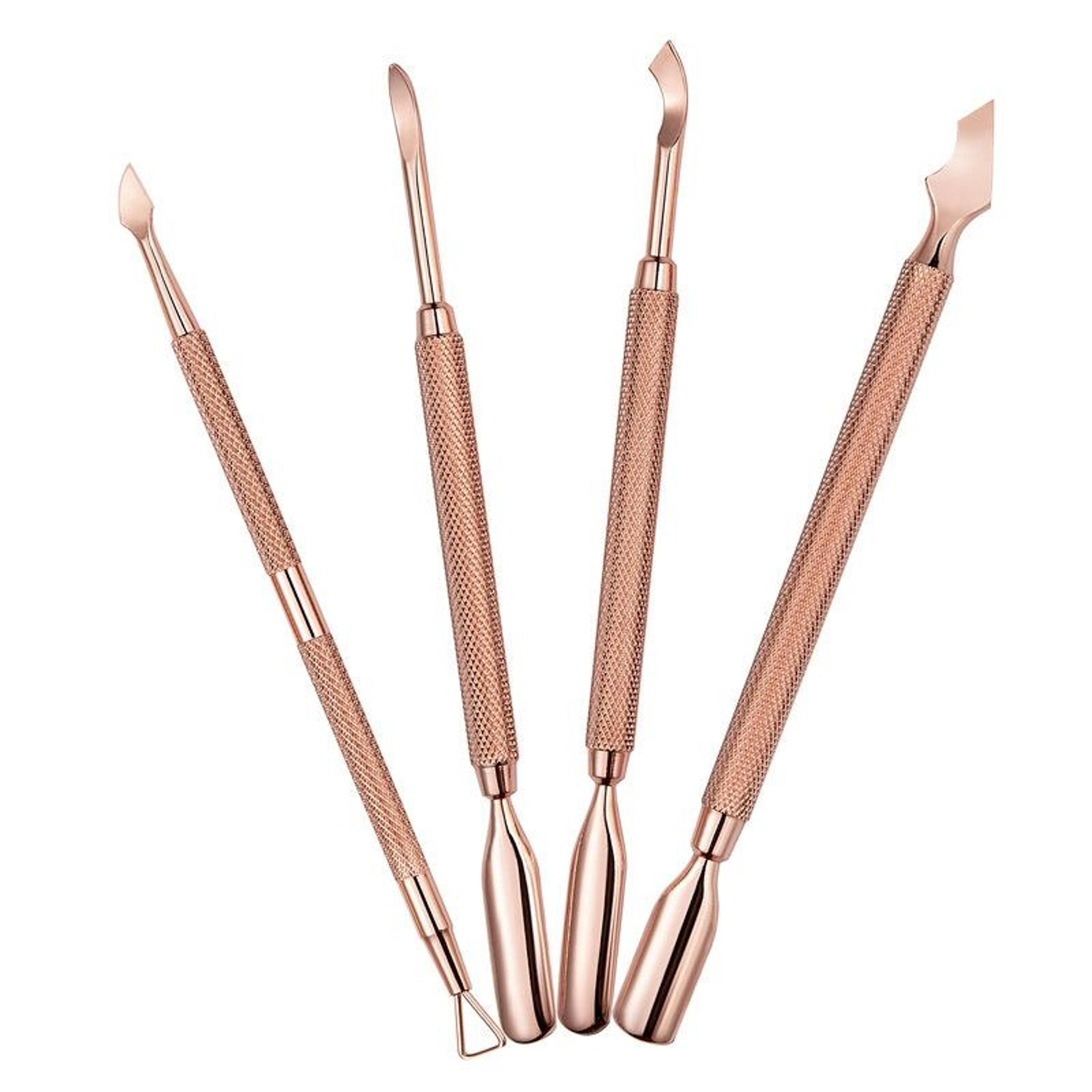 Professional Nail Remover Tool Set Rose Gold Stainless Steel Cuticle Cleaner  Nail Care Kit 5