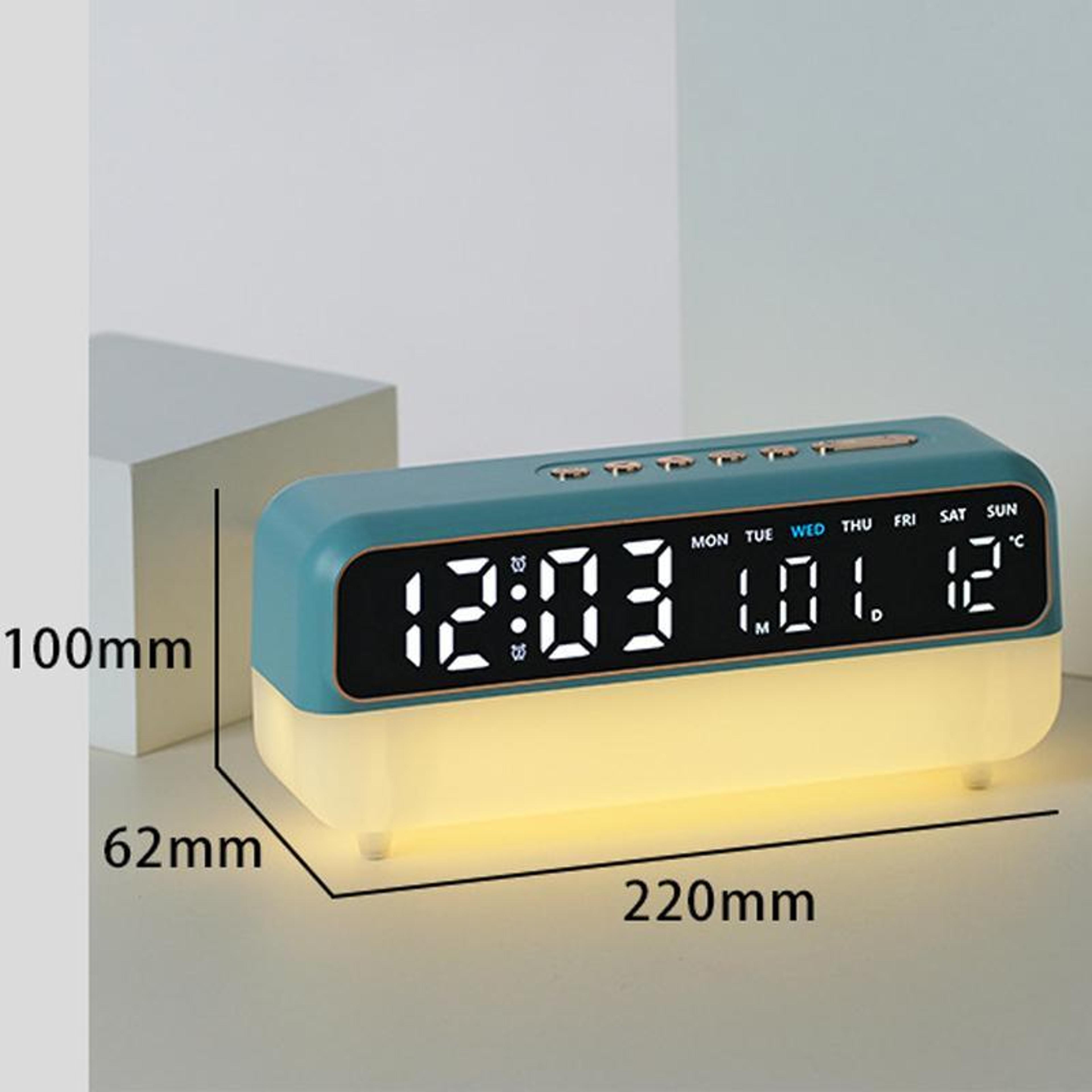 SmartGlow Digital Alarm Clock With Night Light  USB Charging 7