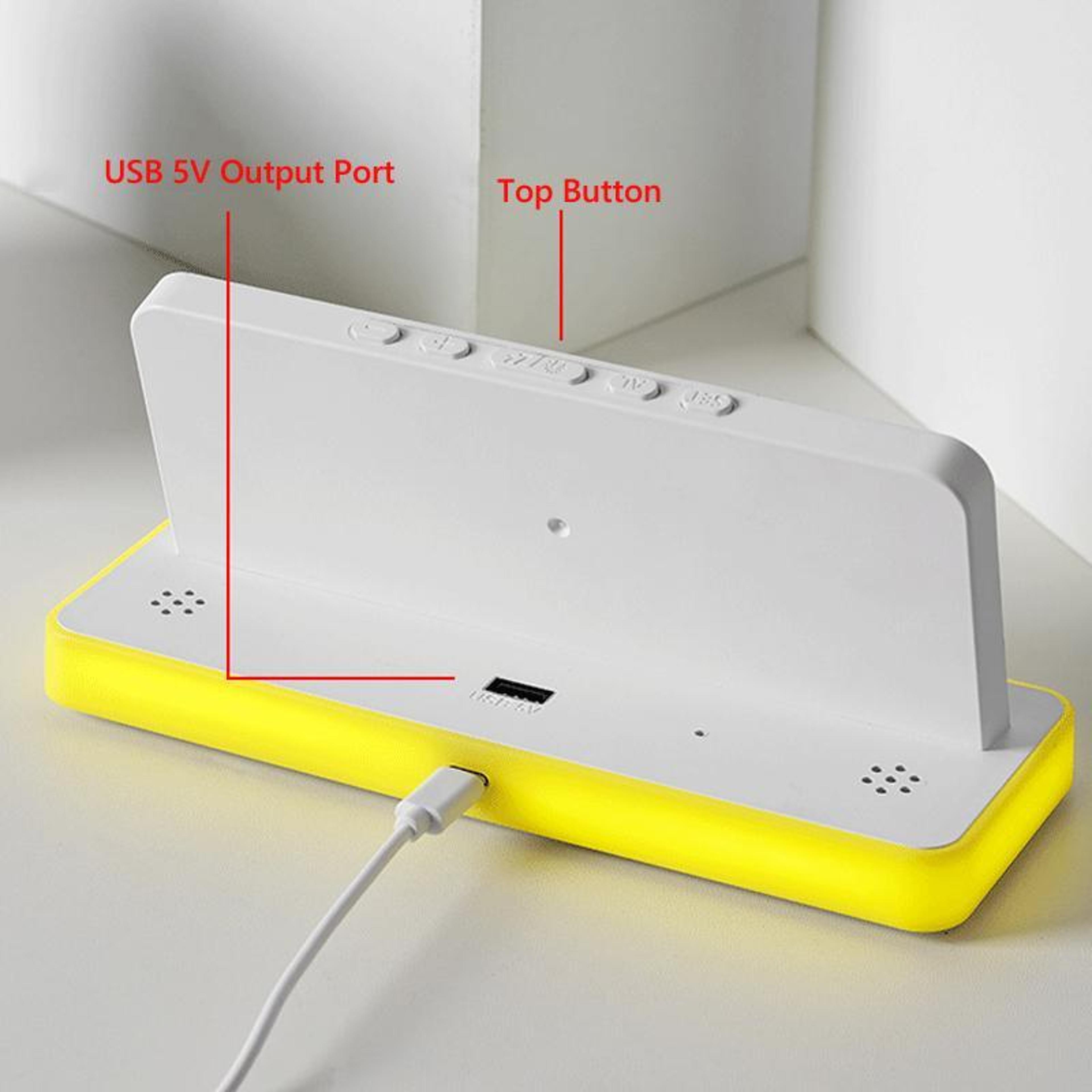 ColorGlow LED Digital Alarm Clock With Mirror Display Dual Alarms  Night Light 10