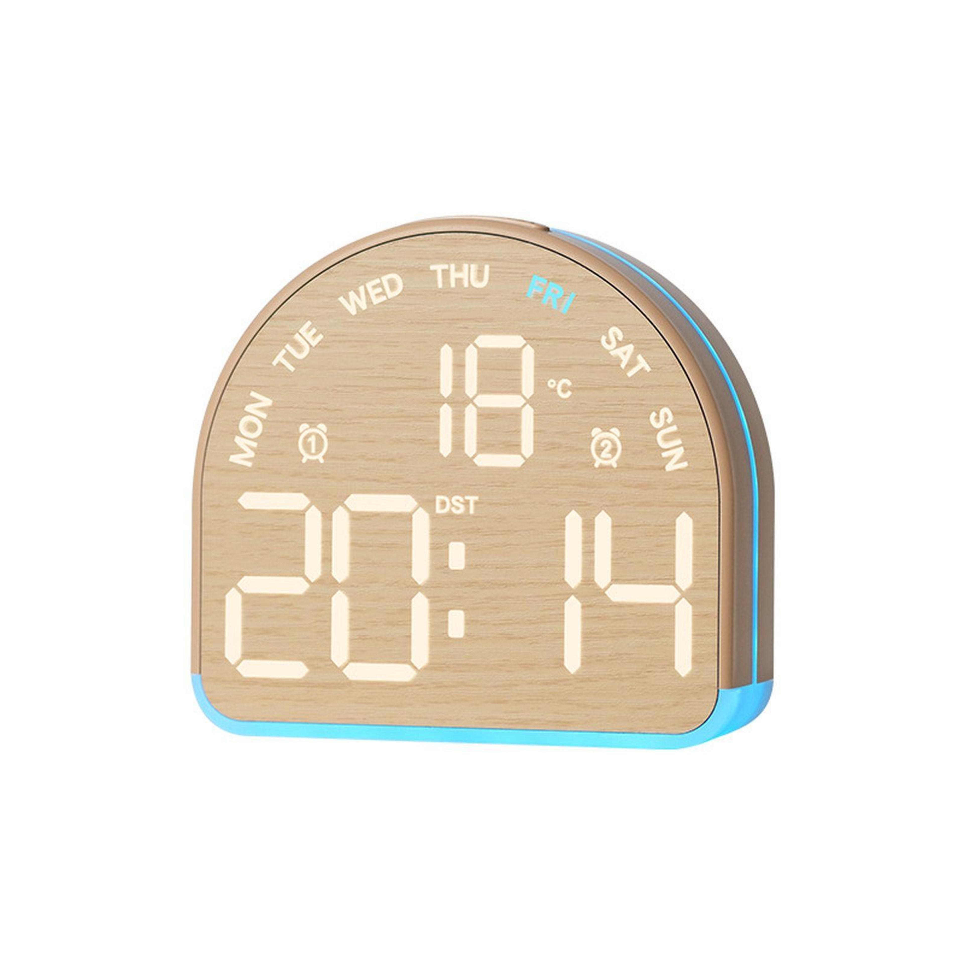 Smart LED Digital Alarm Clock With Ambient Night Light Temperature Display  Dual Alarm 6