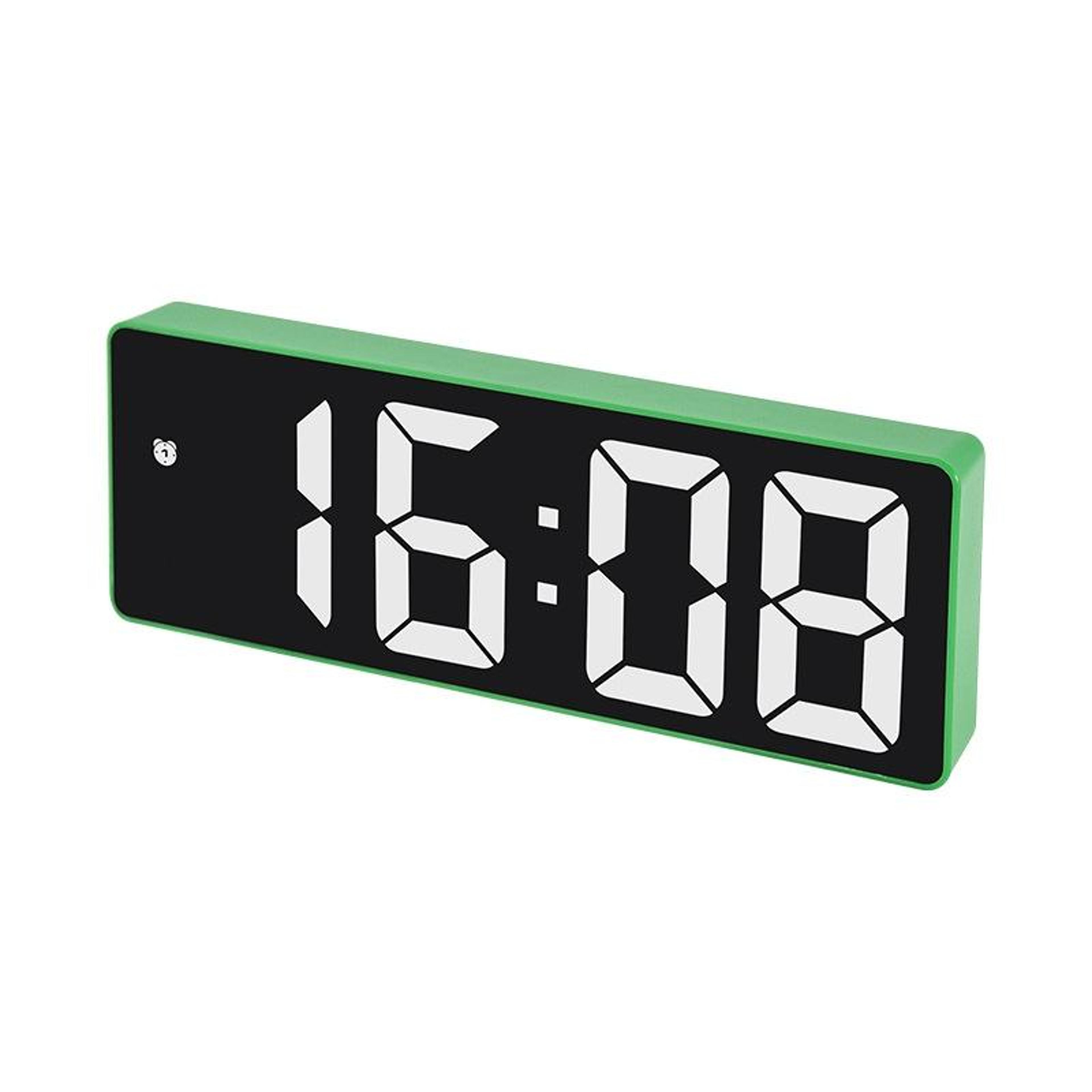 Smart LED Digital Alarm Clock With Auto Dimming Voice Control  Snooze Function 0