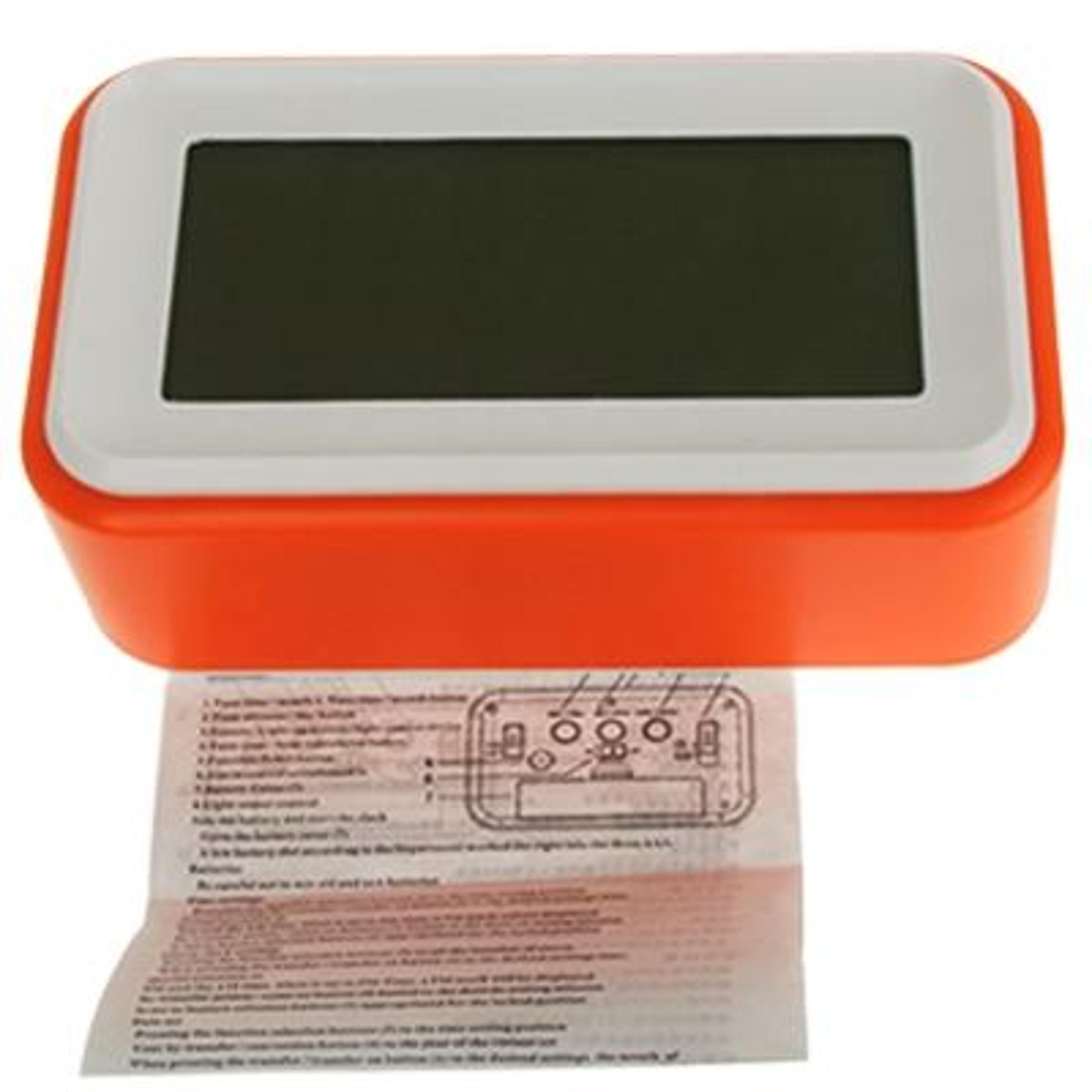 Robot Desk Alarm Clock With Large LCD Display Calendar  Snooze Function 2
