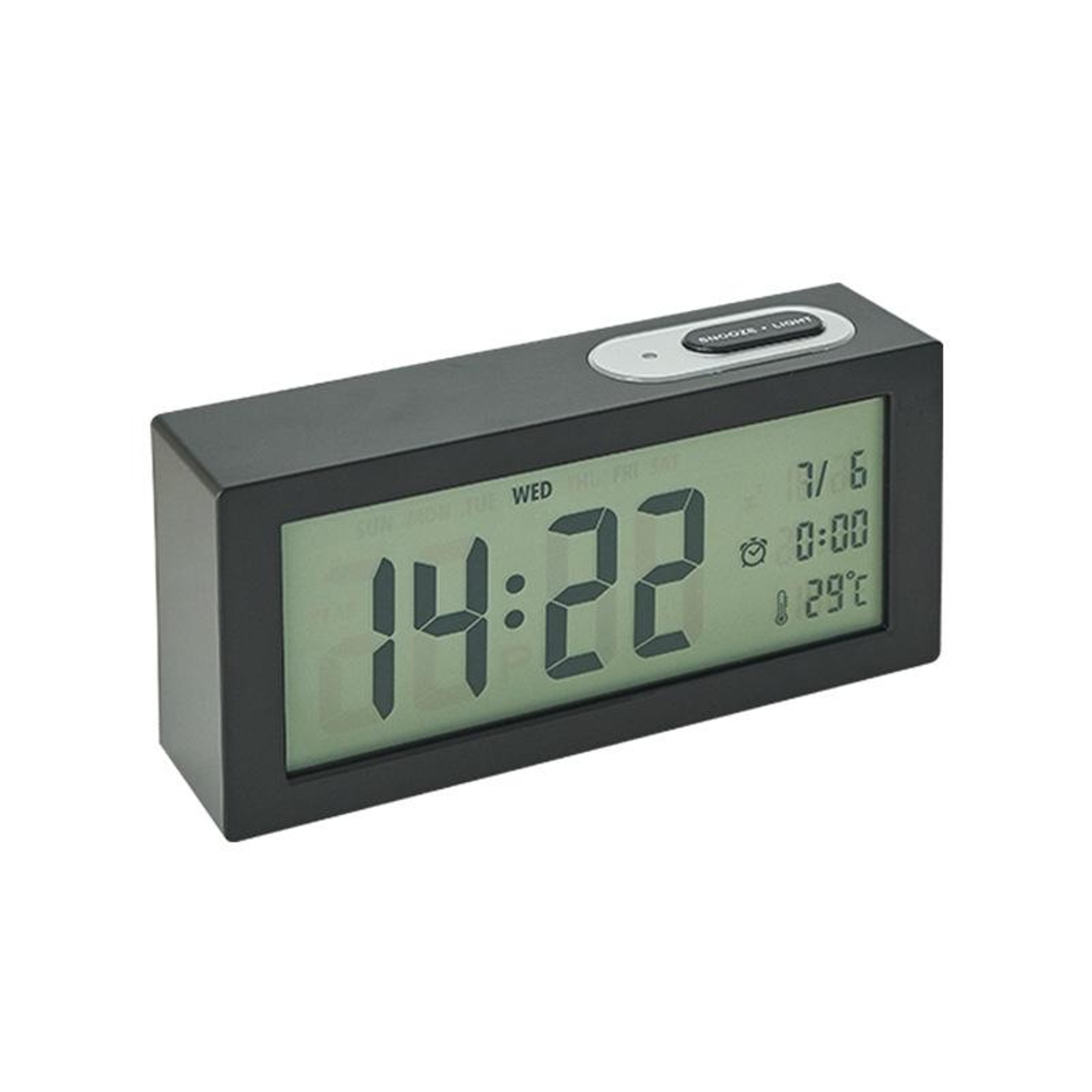 Smart Bedside Digital Alarm Clock With LCD Display Temperature Monitor  Auto Night Sensor 5