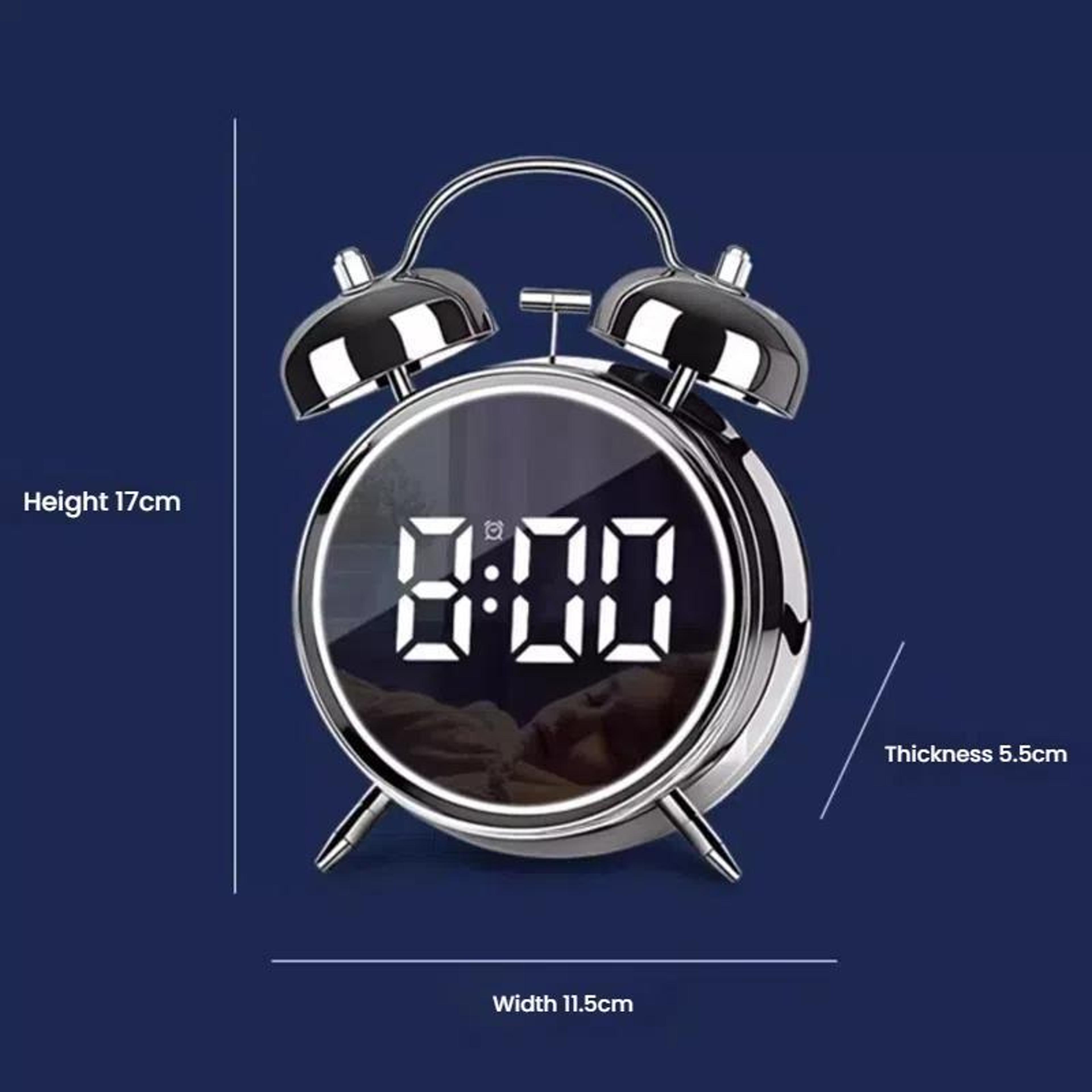 Loud LED Alarm Clock With Night Light  Battery Backup For Kids And Heavy Sleepers 7