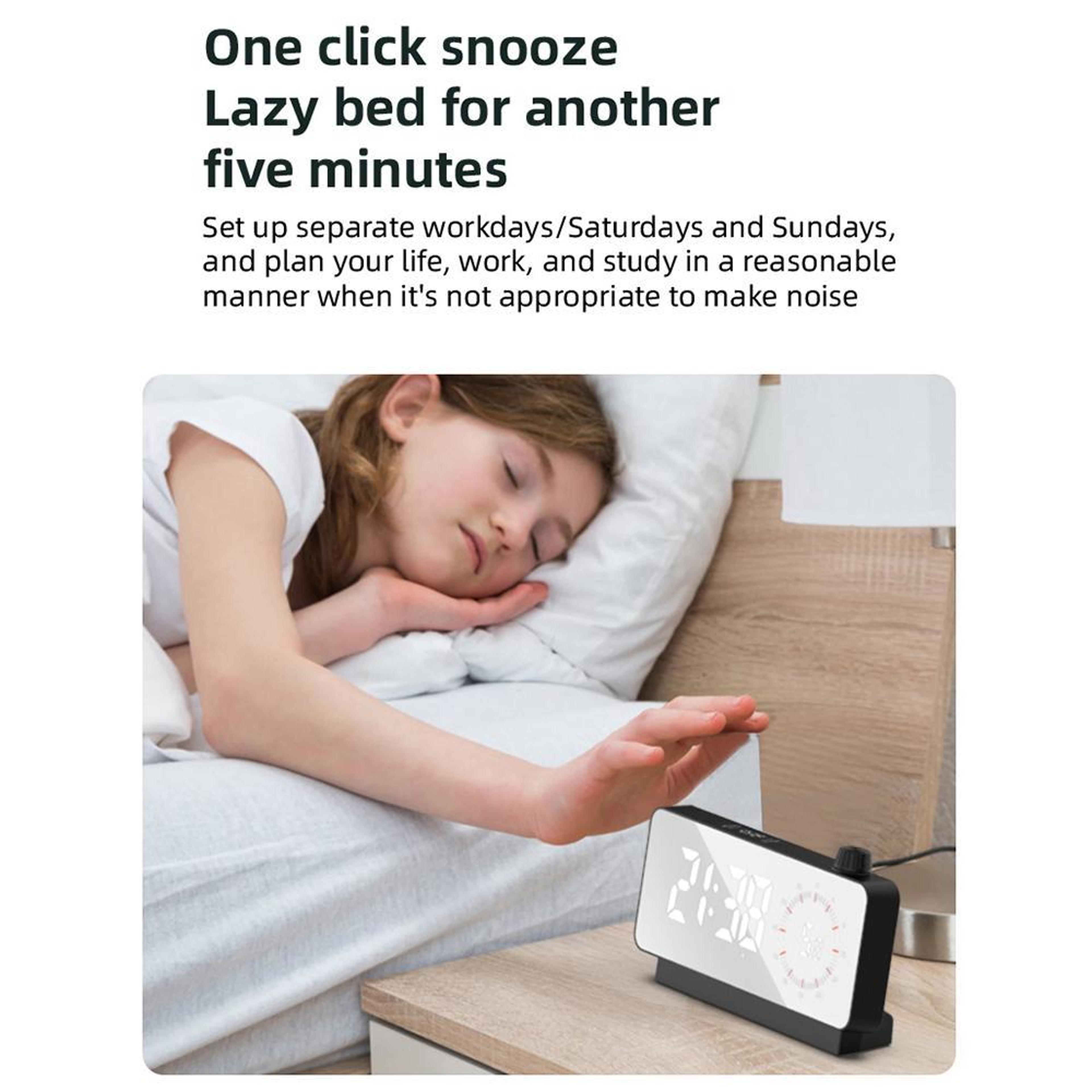 LumiMirror LED Alarm Clock With Visual Timer Dual Alarms  USB C Charging 3
