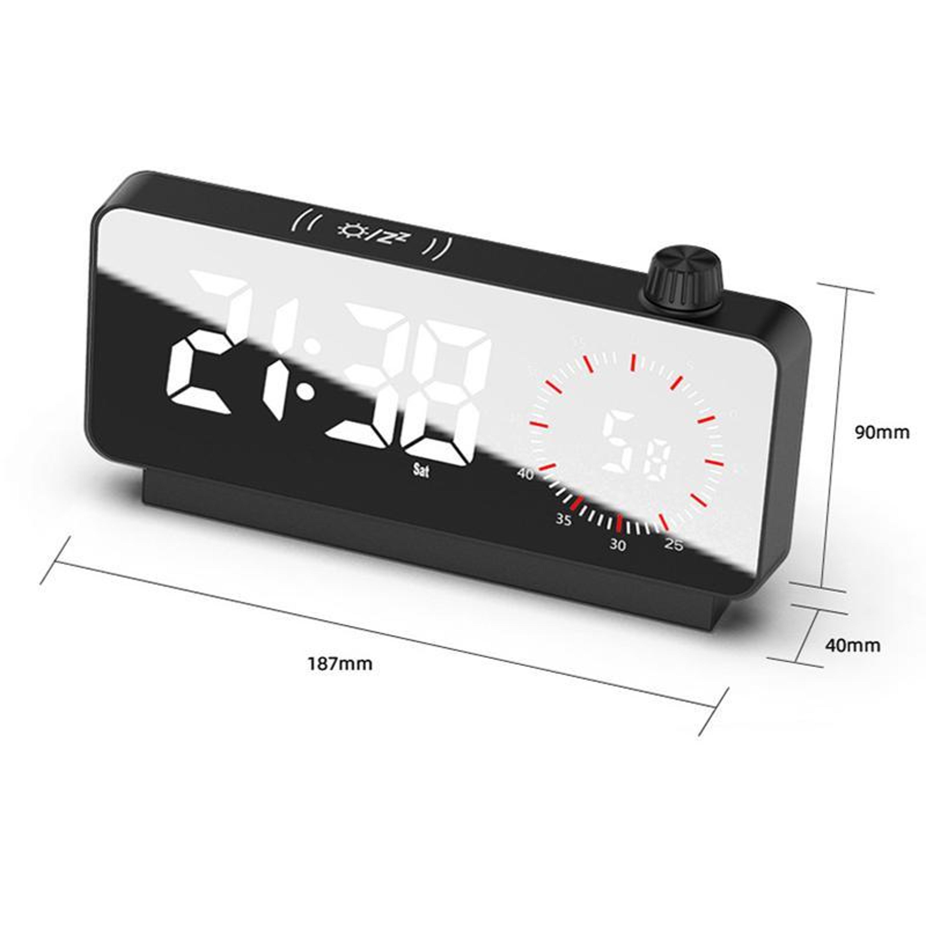 LumiMirror LED Alarm Clock With Visual Timer Dual Alarms  USB C Charging 6