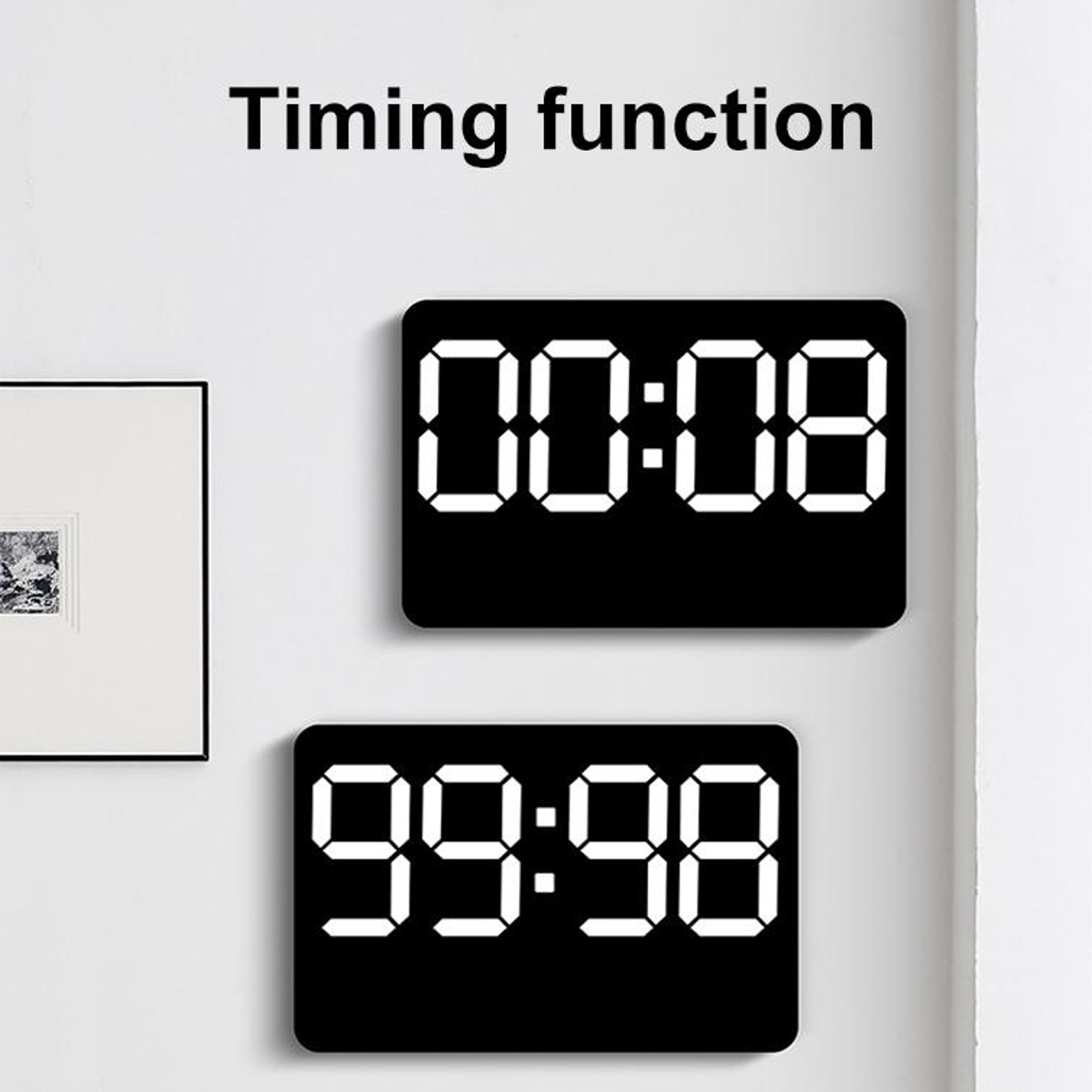 Smart LED Digital Wall Clock With Auto Brightness Temperature Display  Silent Alarm 6