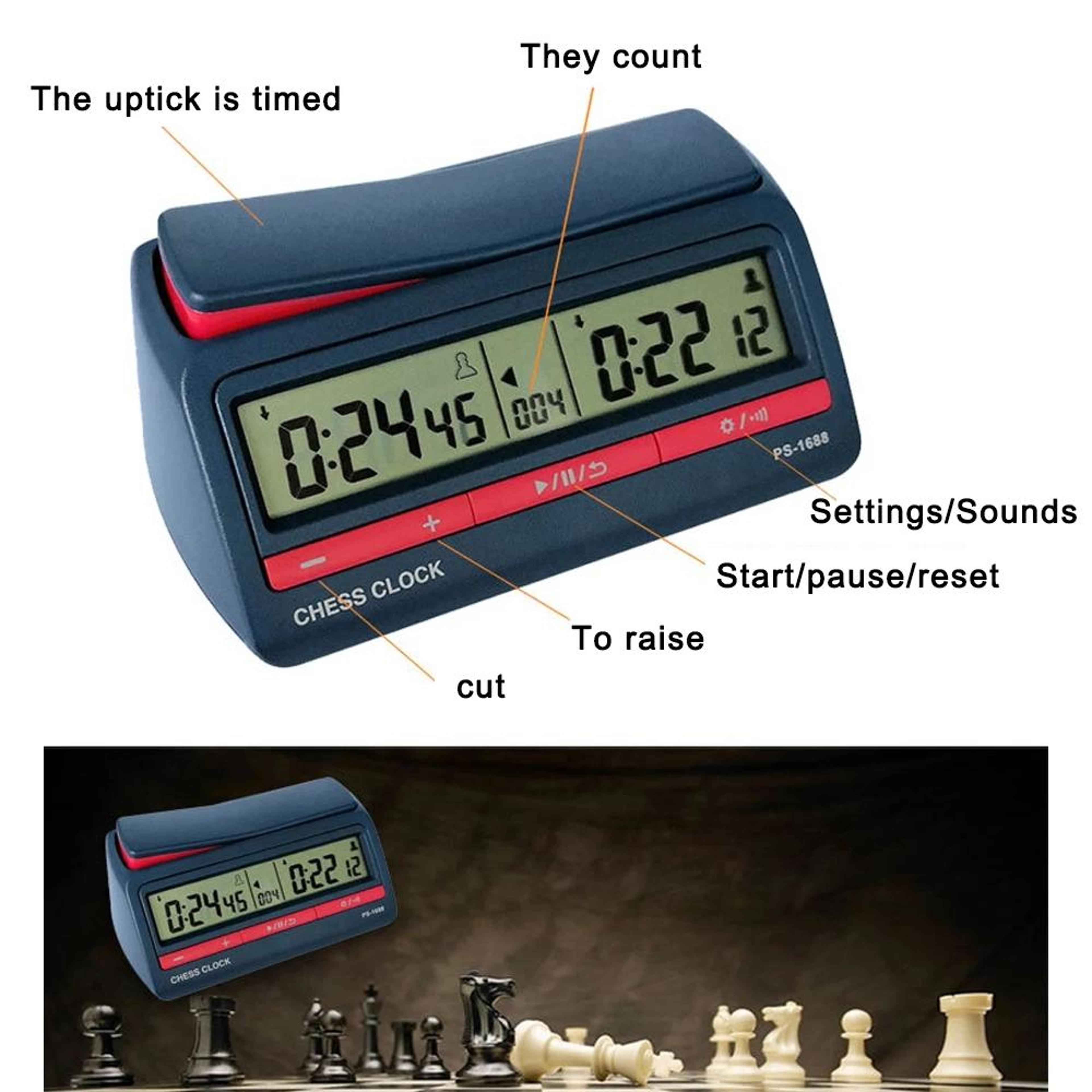 ElitePro Digital Chess Timer  Go Game Clock With 42 Tournament Timing Modes 1