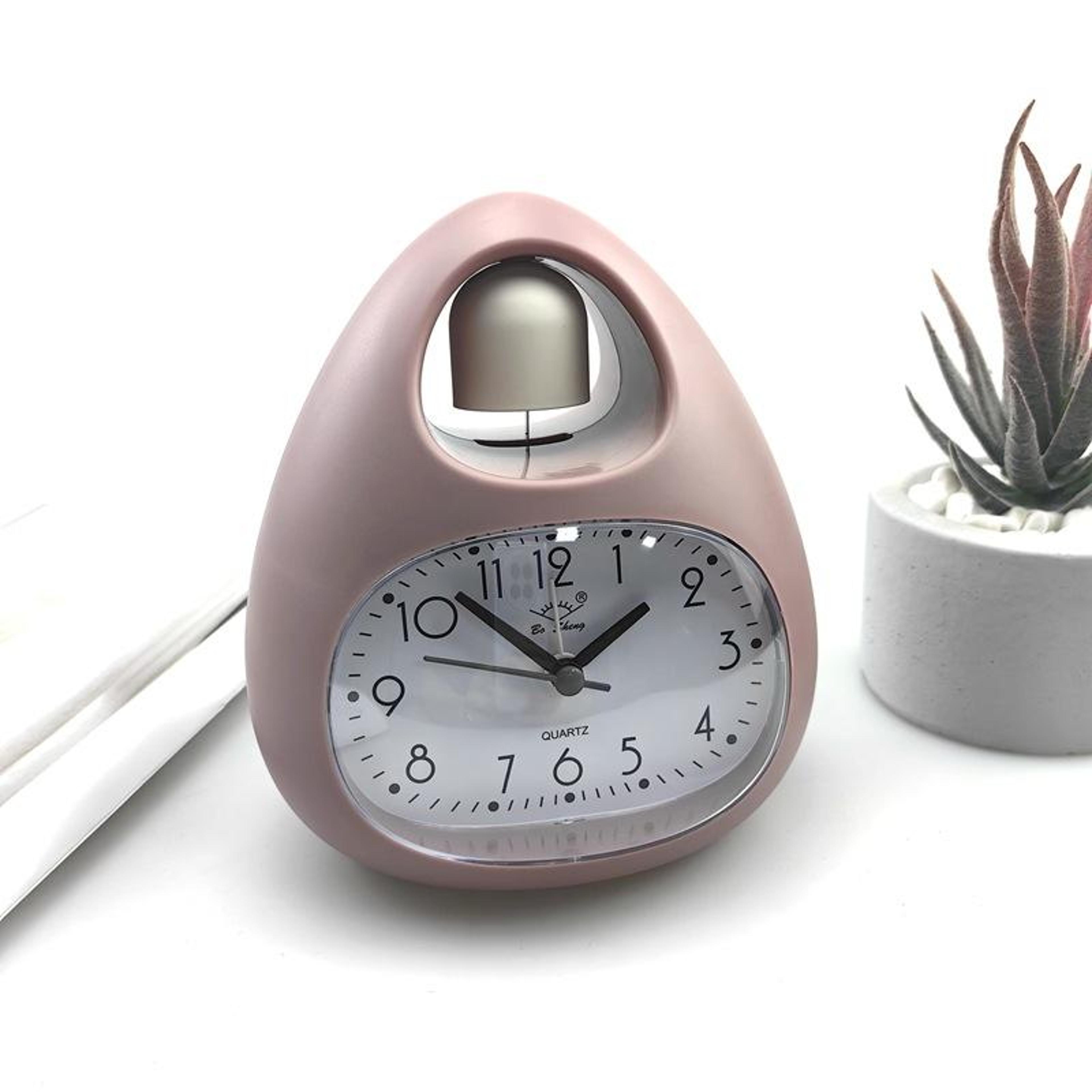 Cute Egg Shaped Kids Alarm Clock With Bell Top For Bedroom  Bedside 4