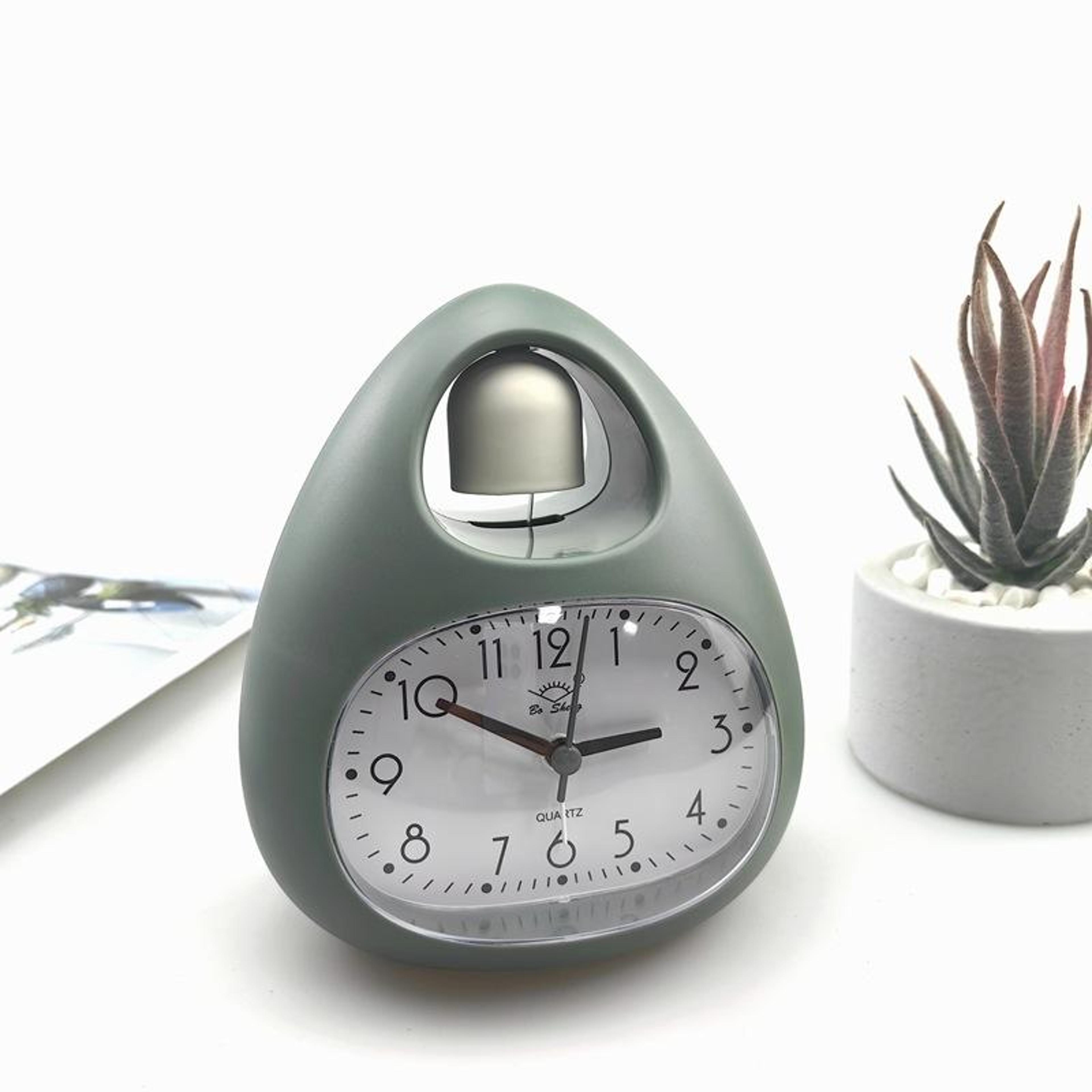 Cute Egg Shaped Kids Alarm Clock With Bell Top For Bedroom  Bedside 7