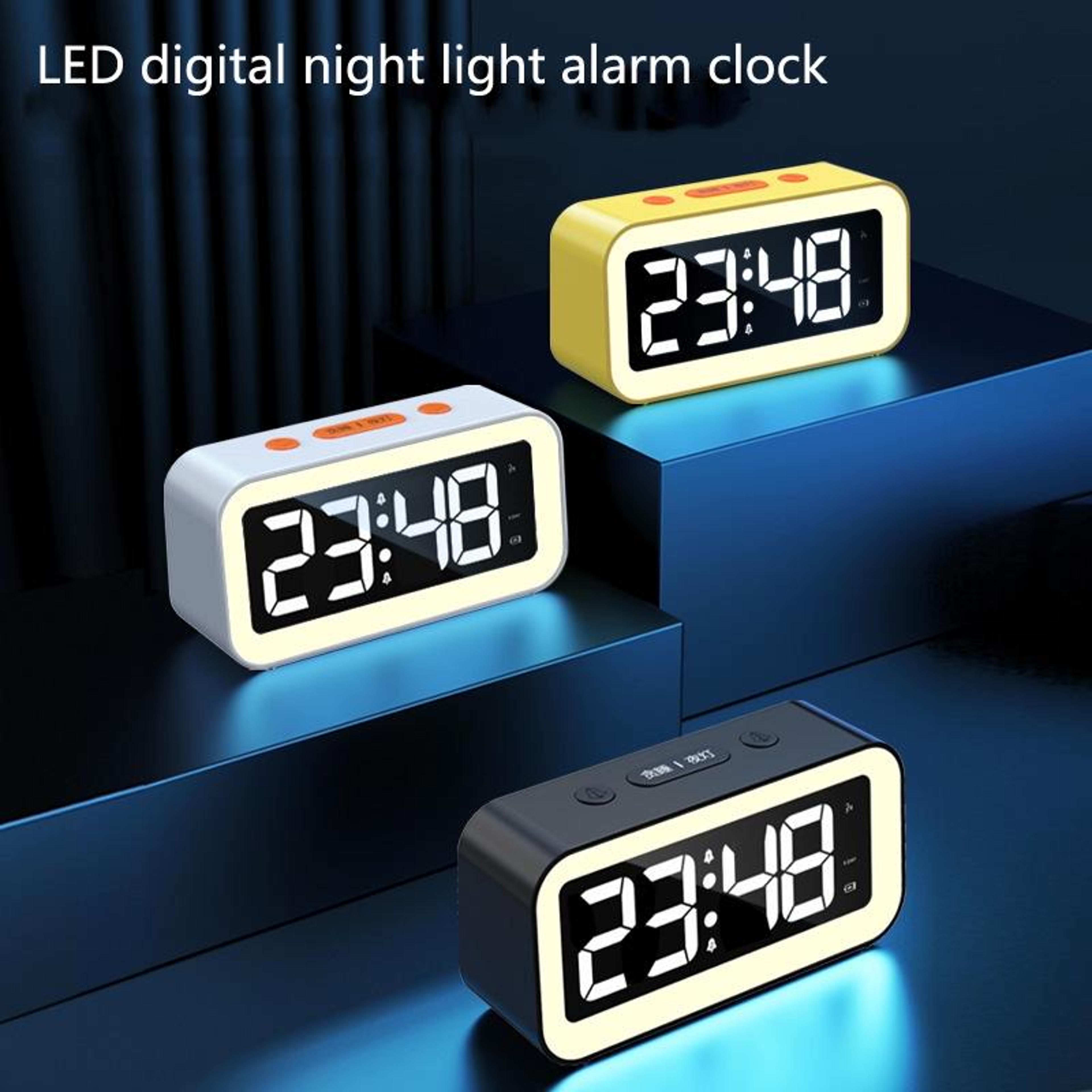 Smart LED Mirror Digital Alarm Clock With Dual Alarms  Night Light 1