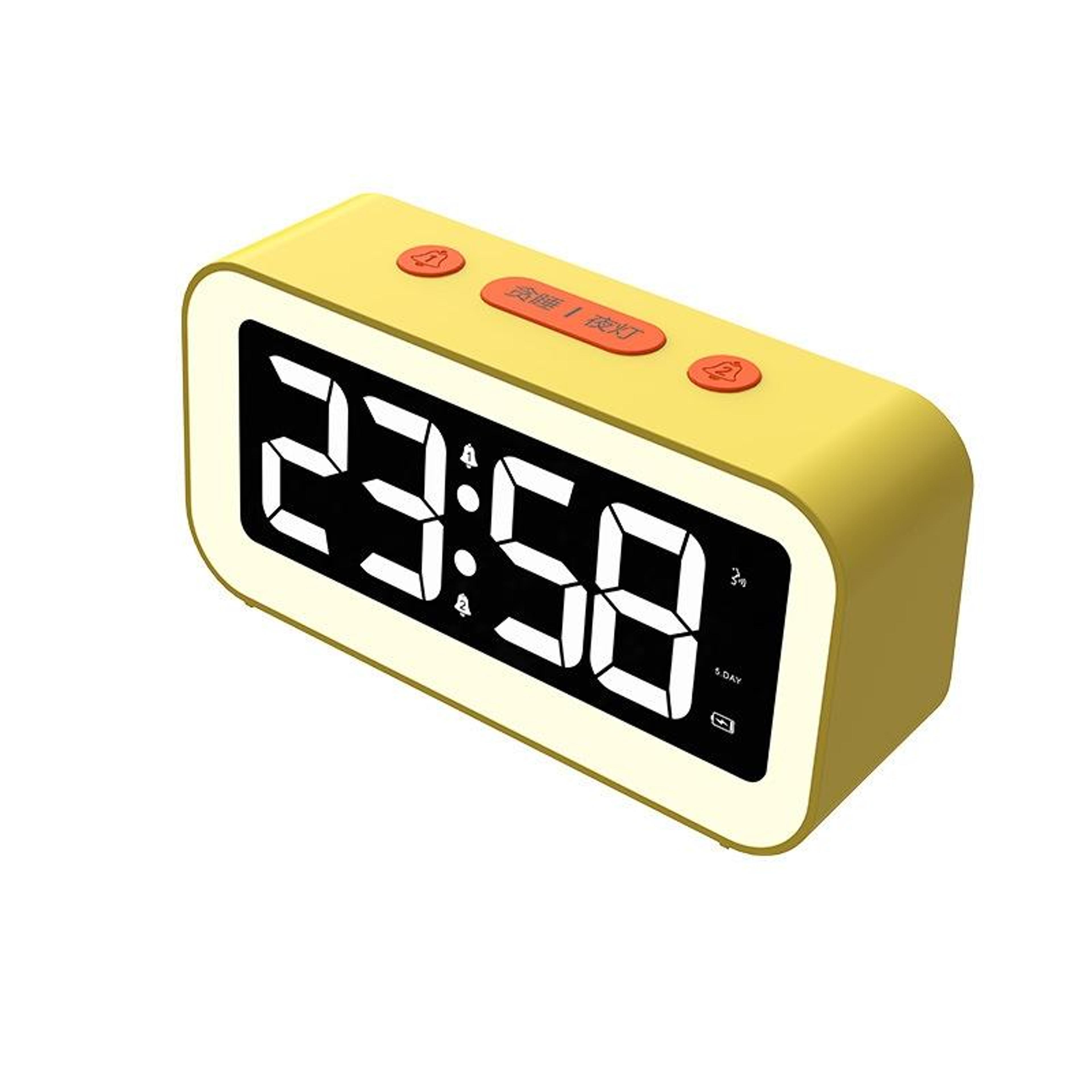 Smart LED Mirror Digital Alarm Clock With Dual Alarms  Night Light 7