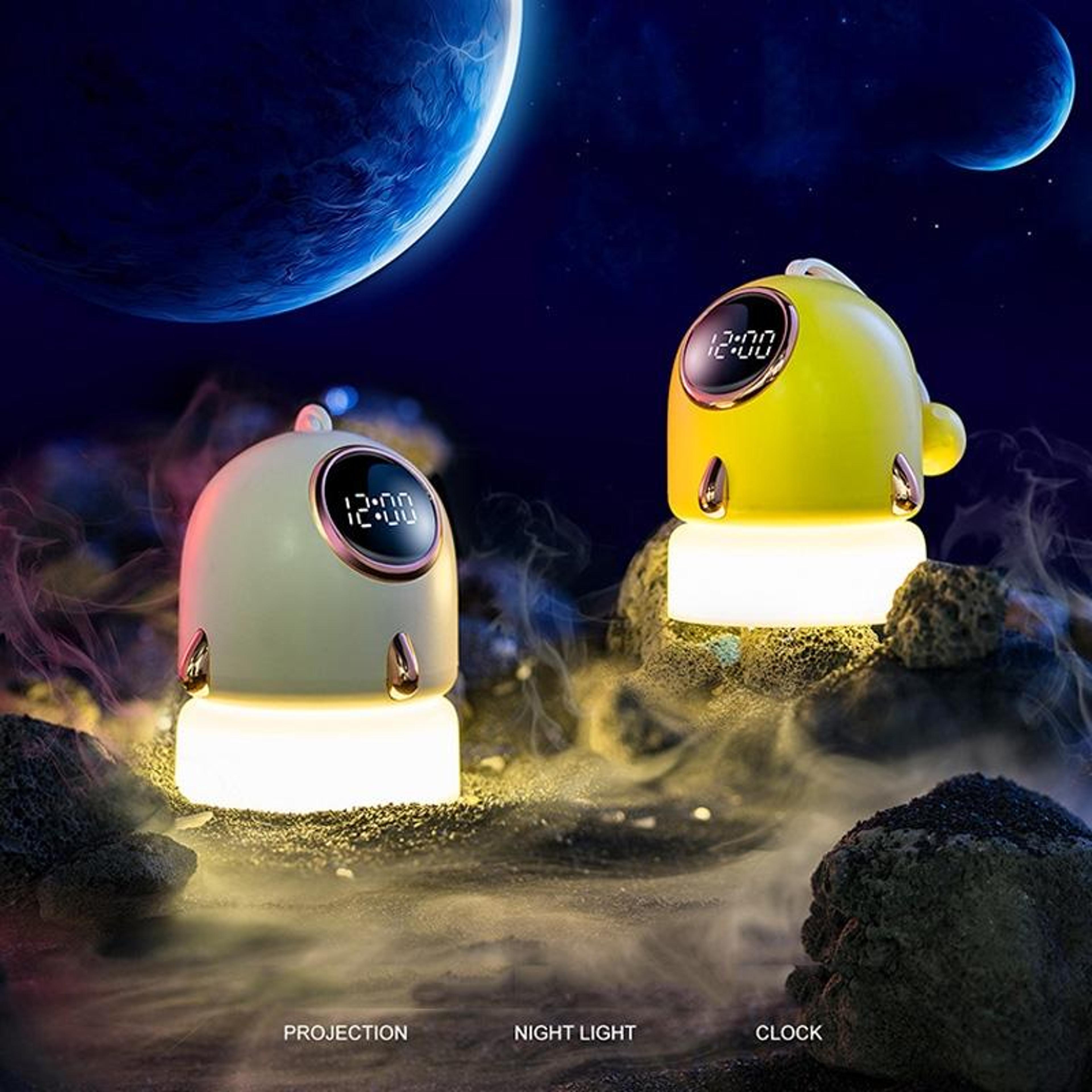RocketGlow Kids Projection Alarm Clock With LED Night Light  Star Projector 0