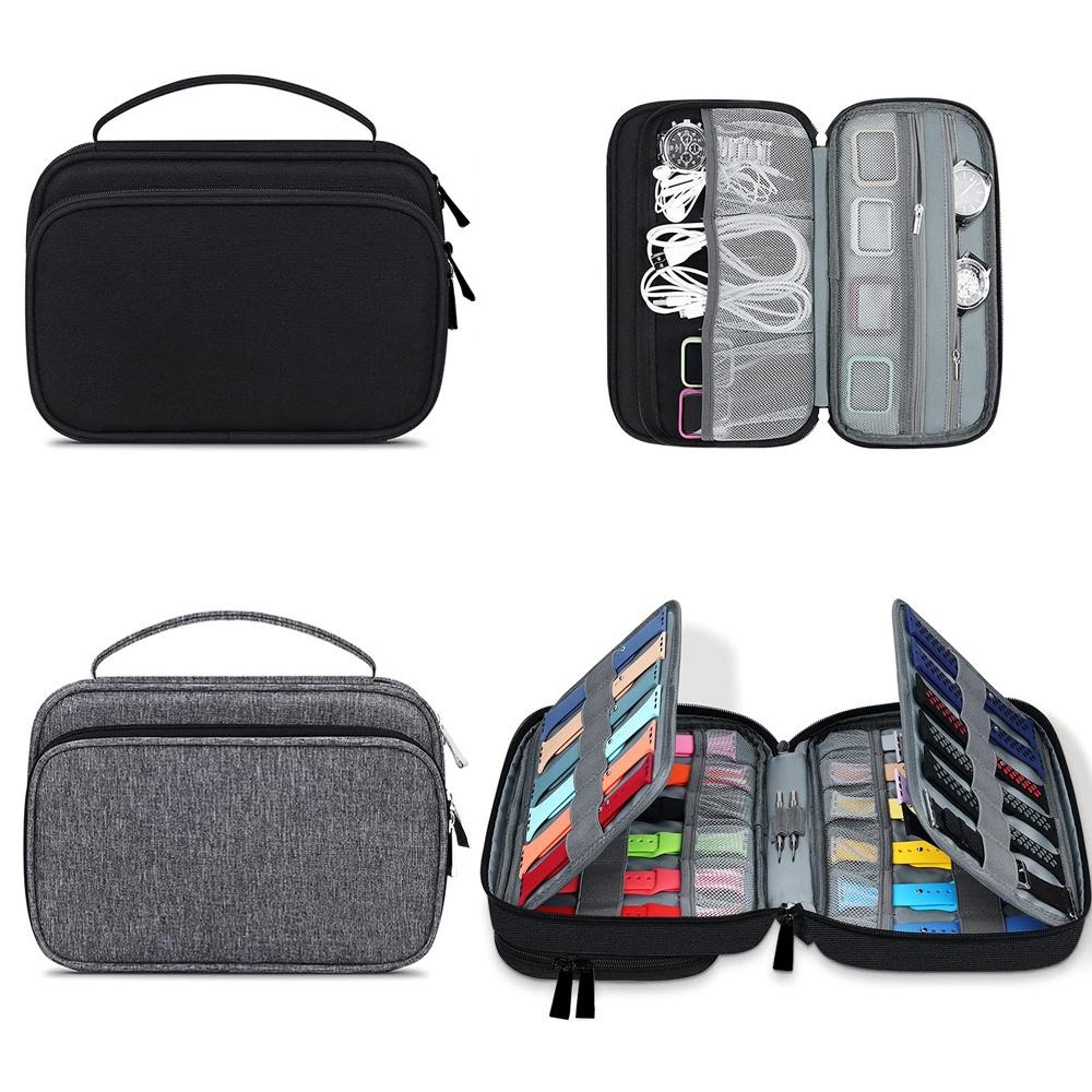36 Slot Watch Strap Organizer Case  Cable Storage Bag For Travel And Desk Organization 5