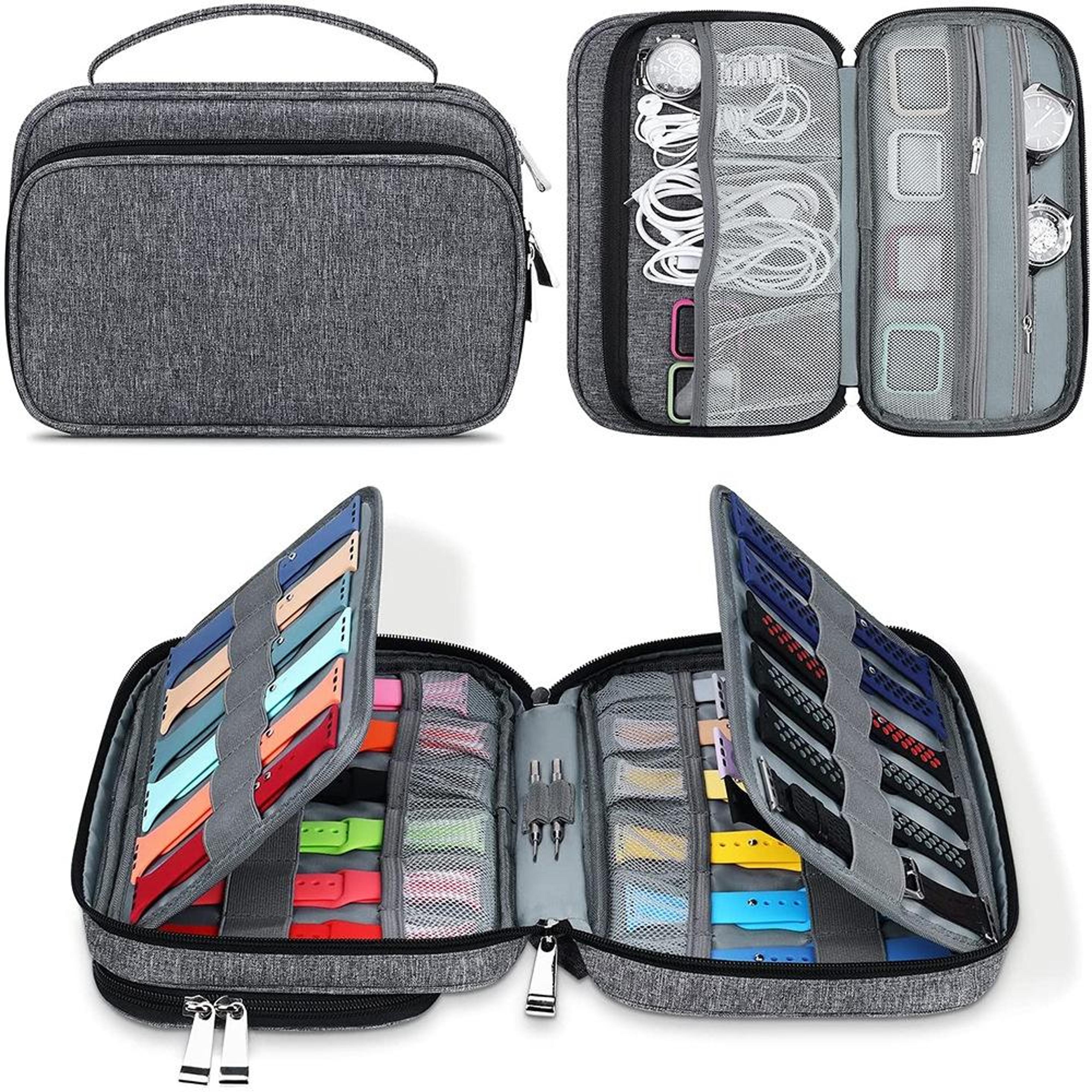 36 Slot Watch Strap Organizer Case  Cable Storage Bag For Travel And Desk Organization 0
