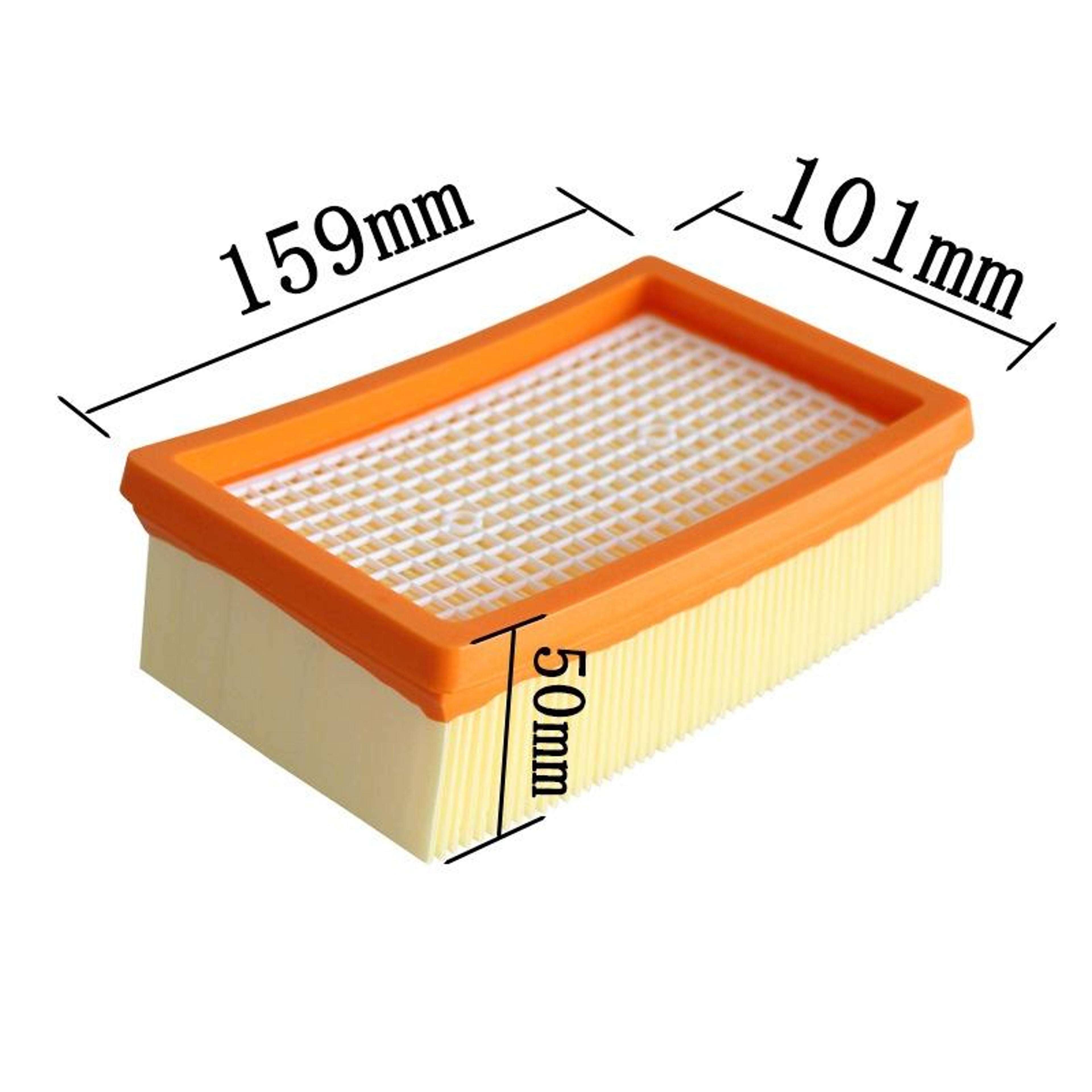2 Pack Karcher MV4 MV5 MV6 Flat Pleated Vacuum Cleaner Filter Replacement 2