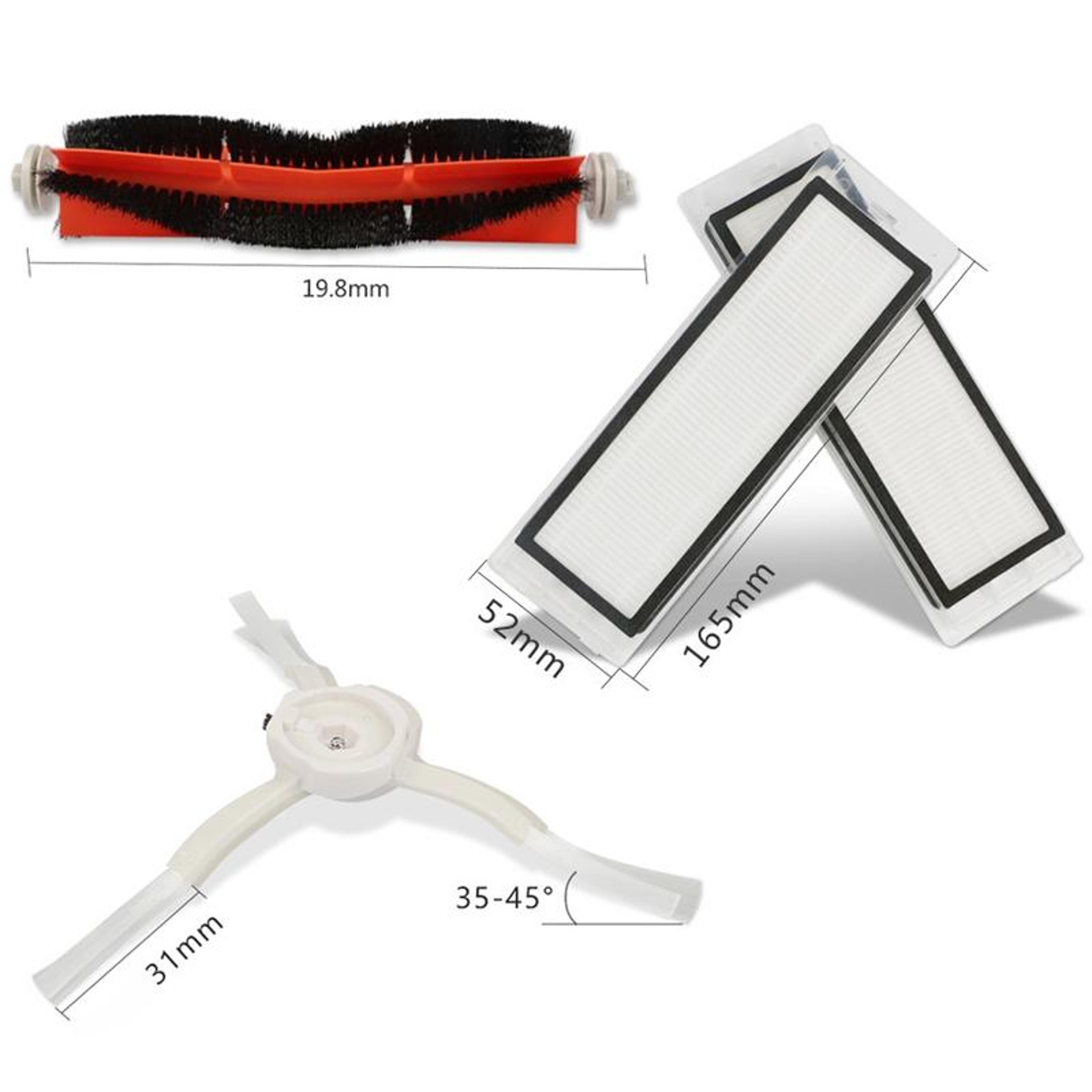 Mijia Robot Vacuum Replacement Brush Kit With HEPA Filter And Roller Brush Set 6