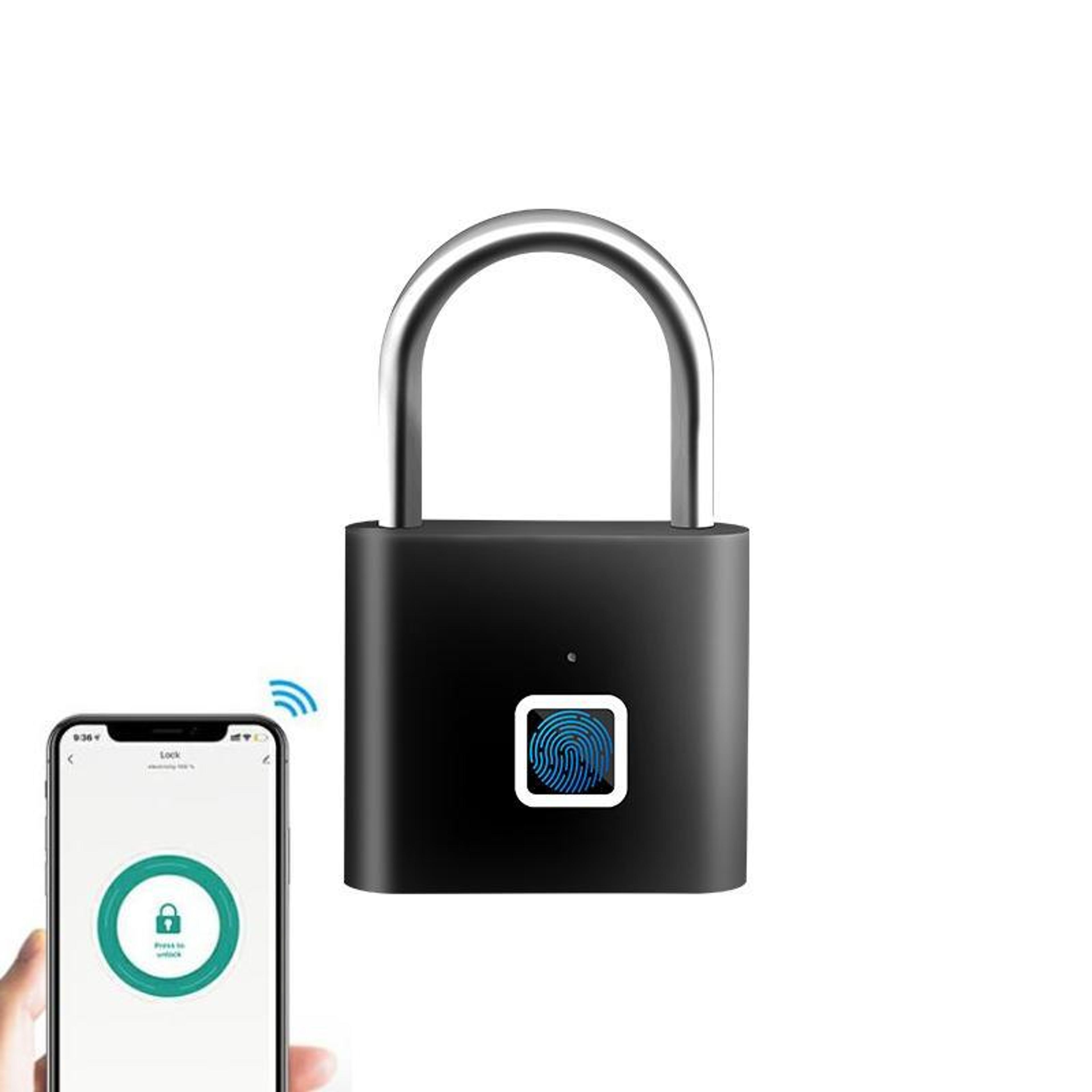 Tuya Smart Fingerprint Padlock Bluetooth App Control USB C Rechargeable Waterproof Security Lock 7