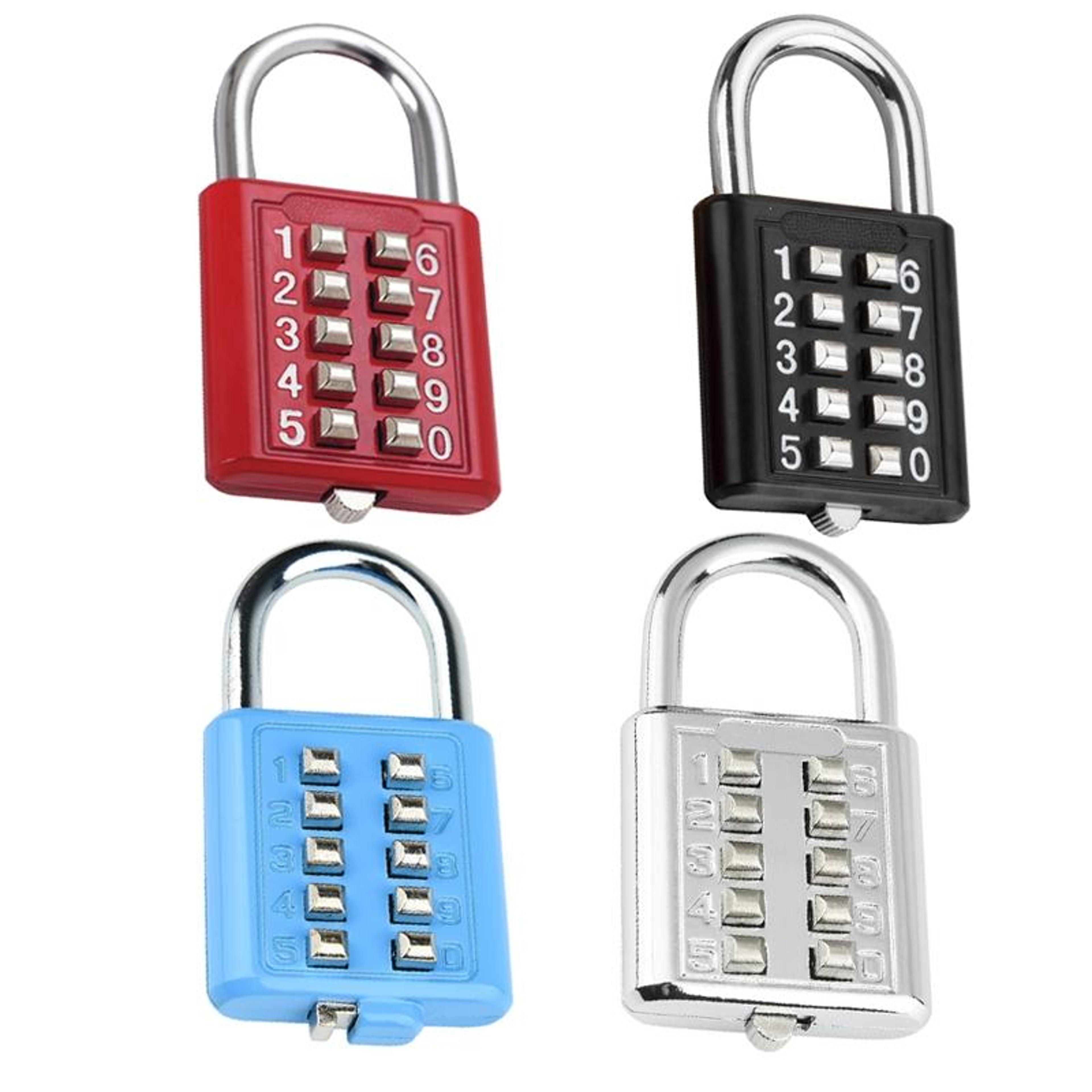 2 PCS Button Password Lock Keyless Cabinet Door And Tool Box Combination Padlock Set 7