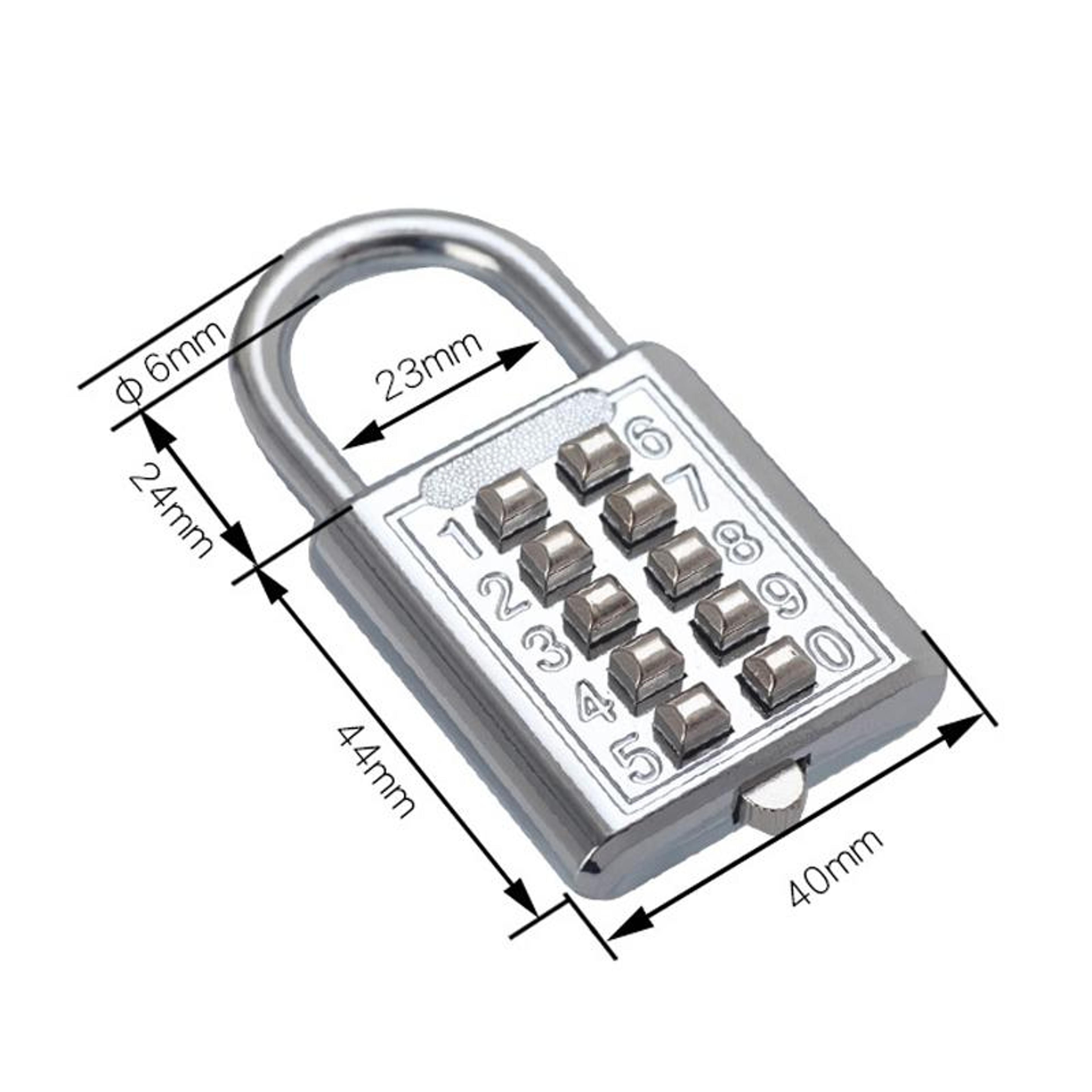 2 PCS Button Password Lock Keyless Cabinet Door And Tool Box Combination Padlock Set 2