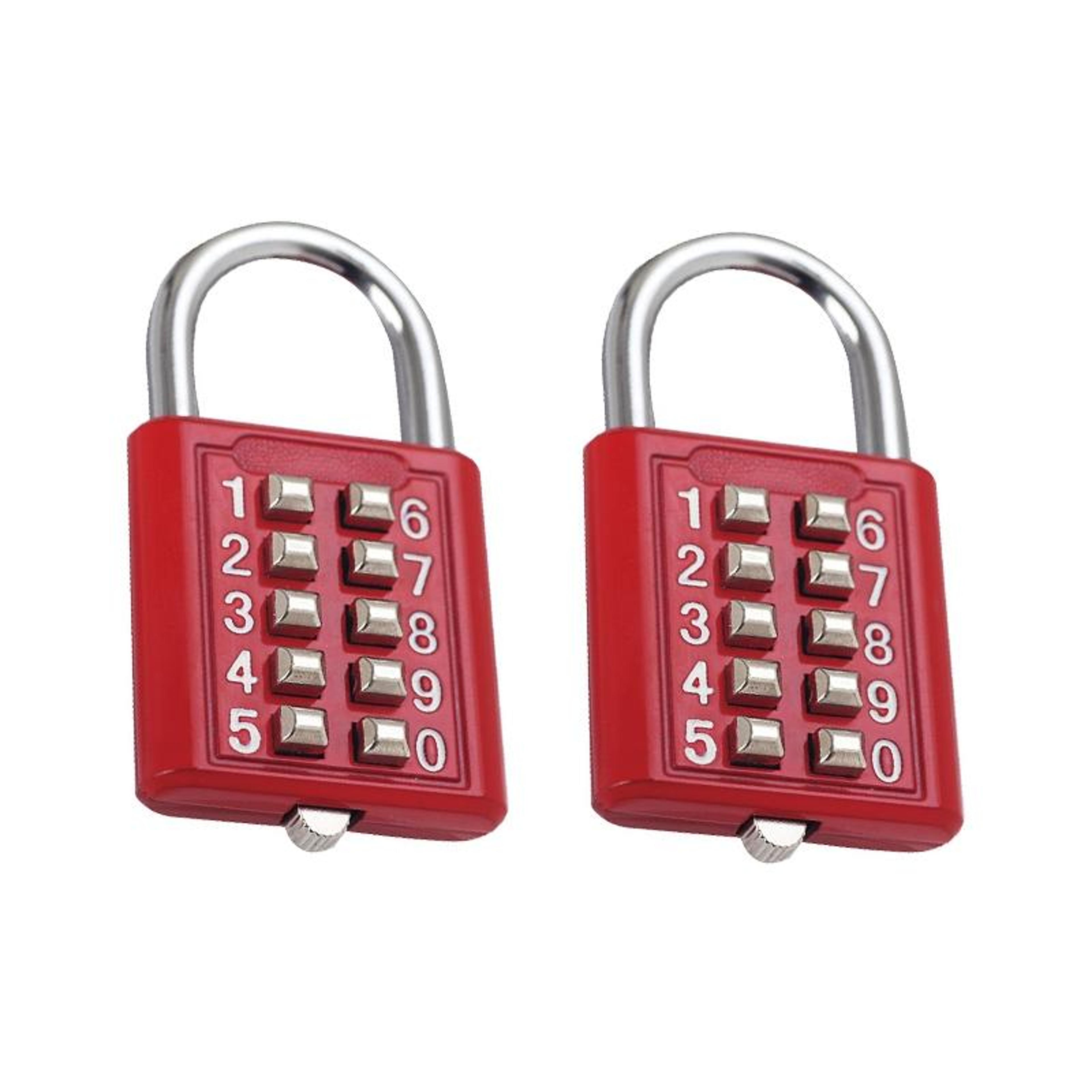 2 PCS Button Password Lock Keyless Cabinet Door And Tool Box Combination Padlock Set 1