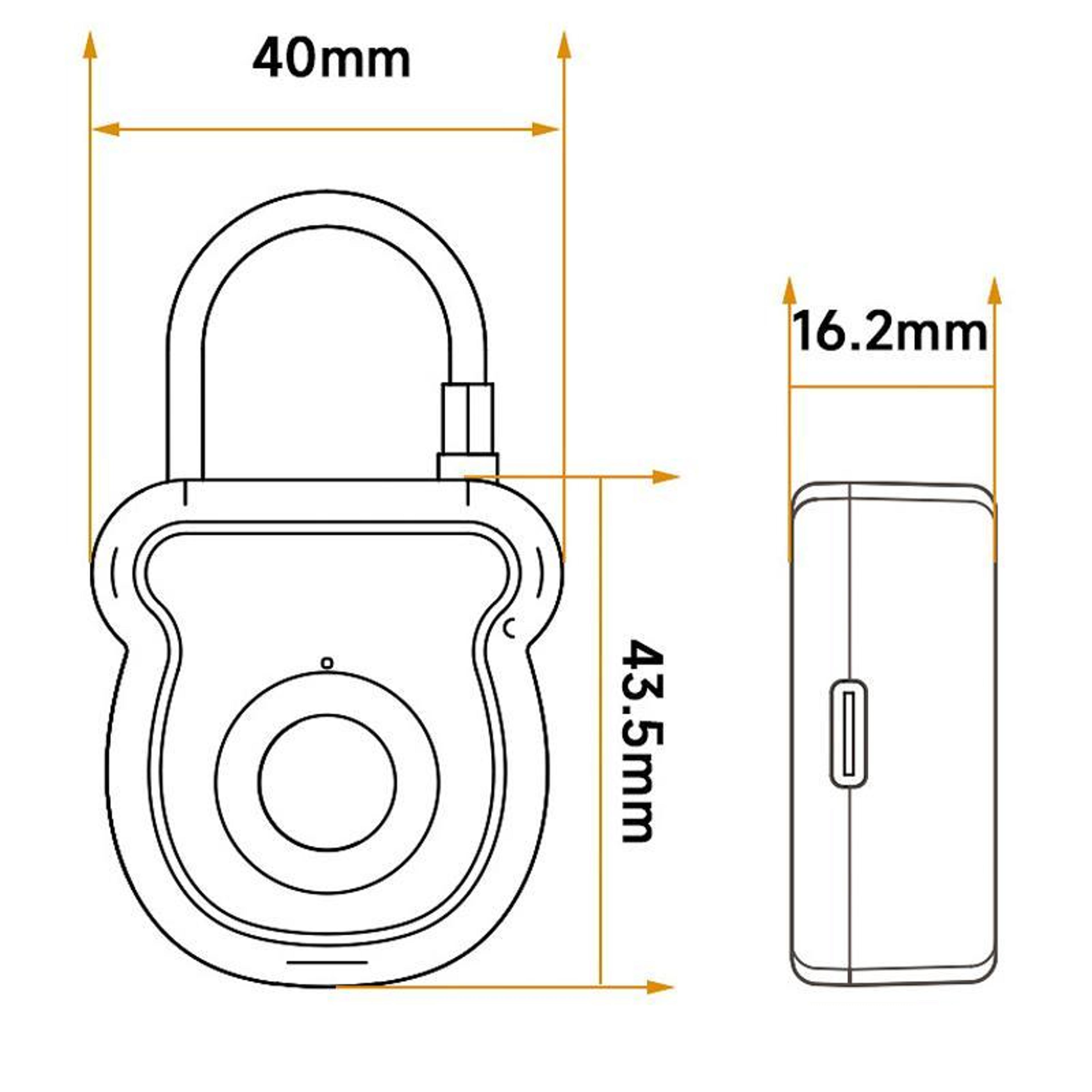 Smart Fingerprint Padlock USB C Rechargeable Biometric Lock For Luggage Gym Home And Office 9