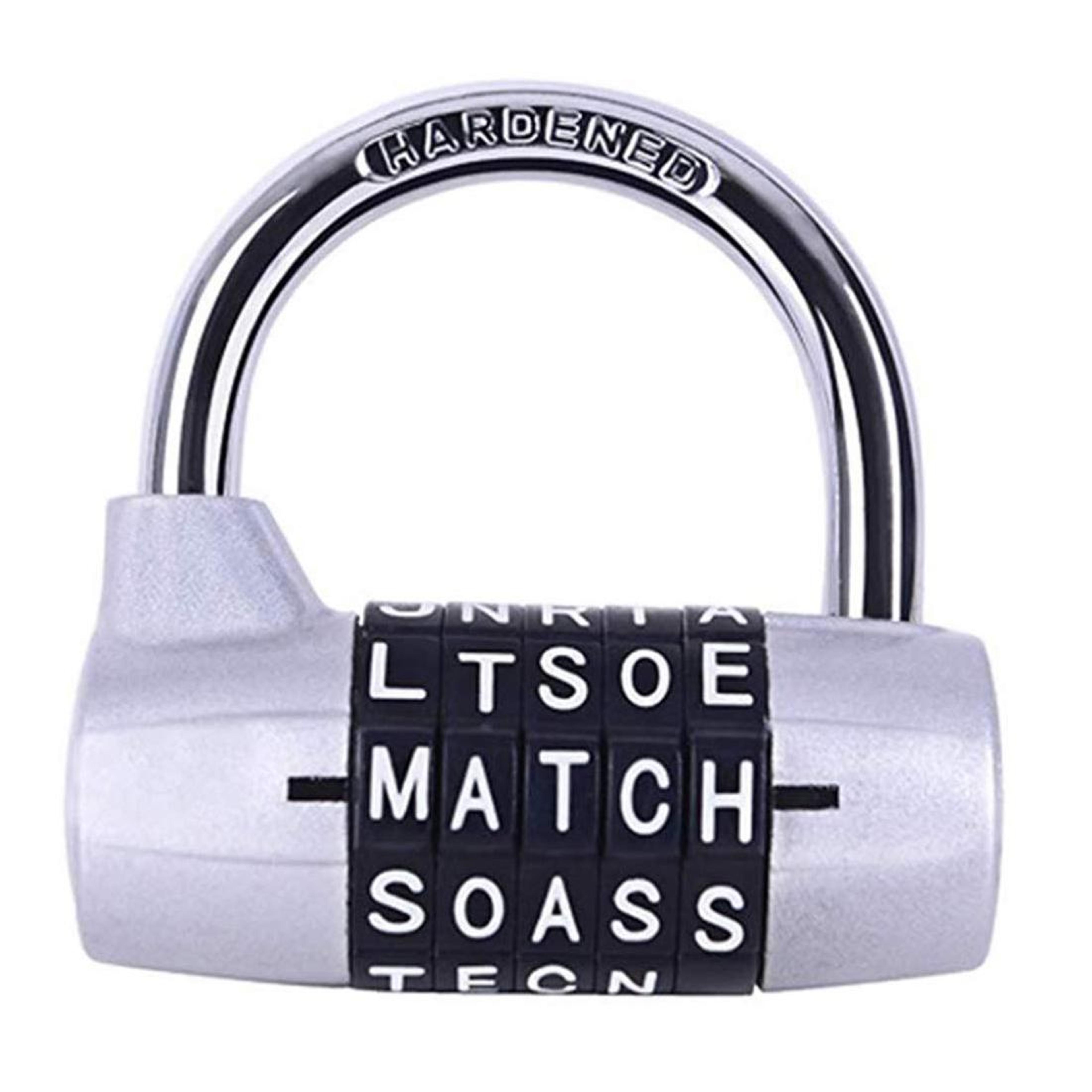 SecureGuard Alphabet Combination Lock 5 Letter Combination Padlock For Lockers Cabinets And Closet  7