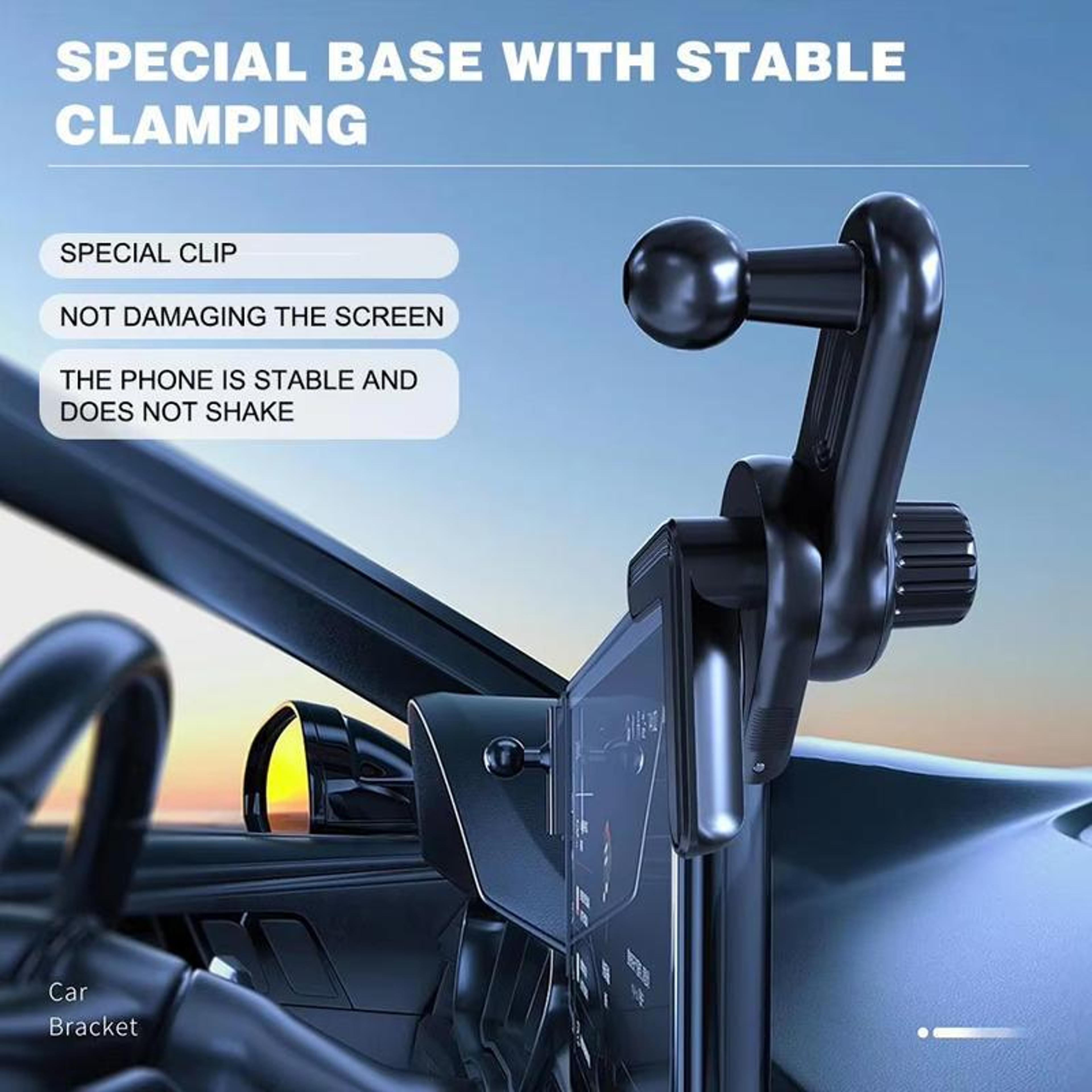 Universal Car Phone Holder Display Screen Extension Arm 360 Dashboard Phone Mount Base 2