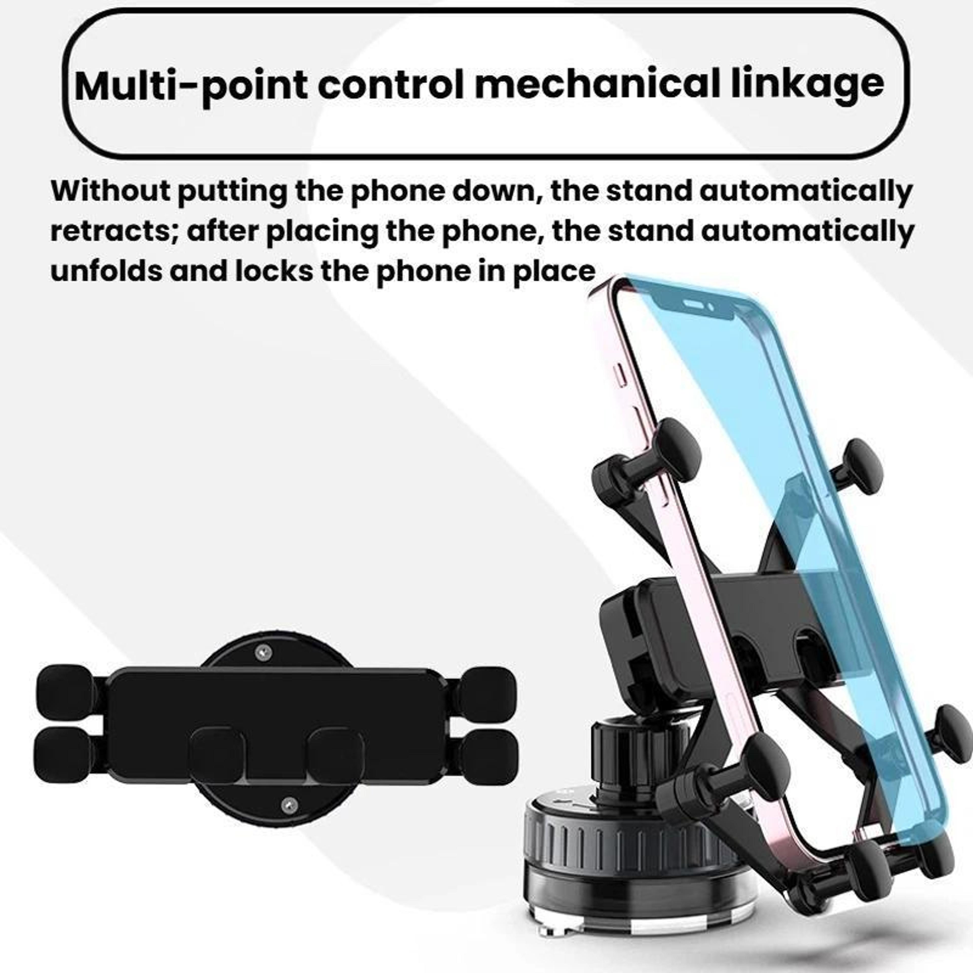Universal Car Phone Mount With Auto Lock 720 Rotating Suction Cup Phone Holder 5