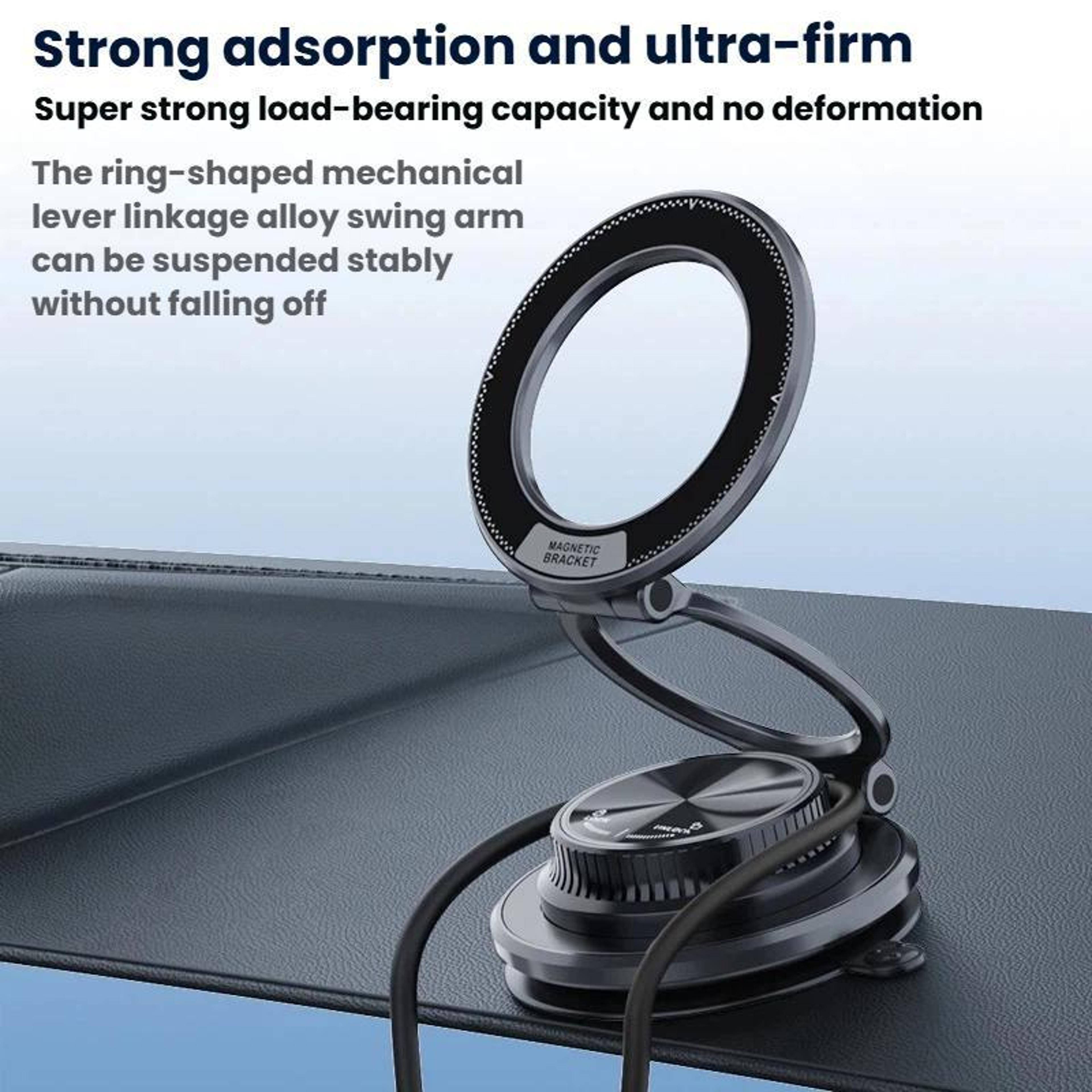 M11 Magnetic Car Phone Holder Foldable Dashboard Phone Mount With Strong Vacuum Suction 1