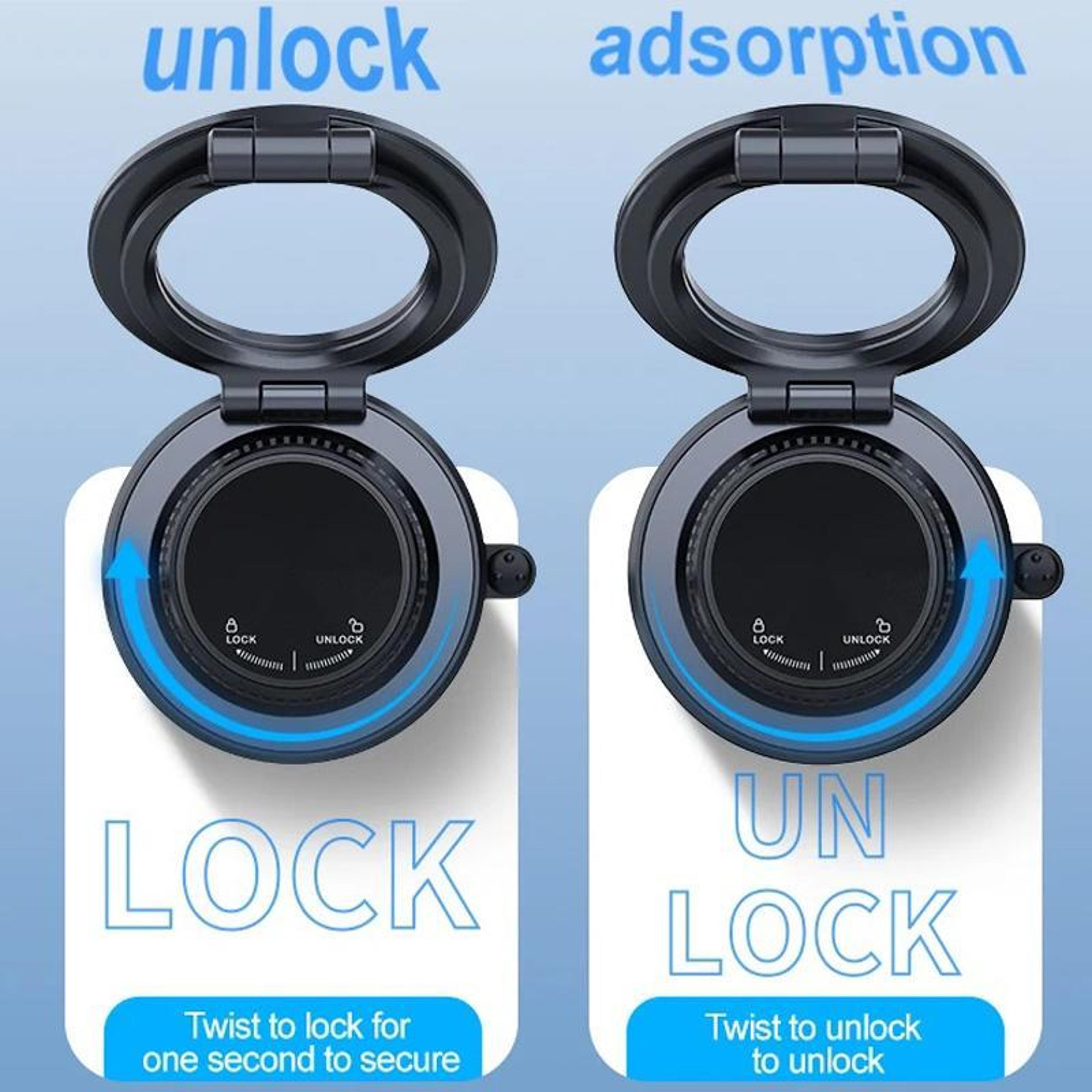 M11 Magnetic Car Phone Holder Foldable Dashboard Phone Mount With Strong Vacuum Suction 4