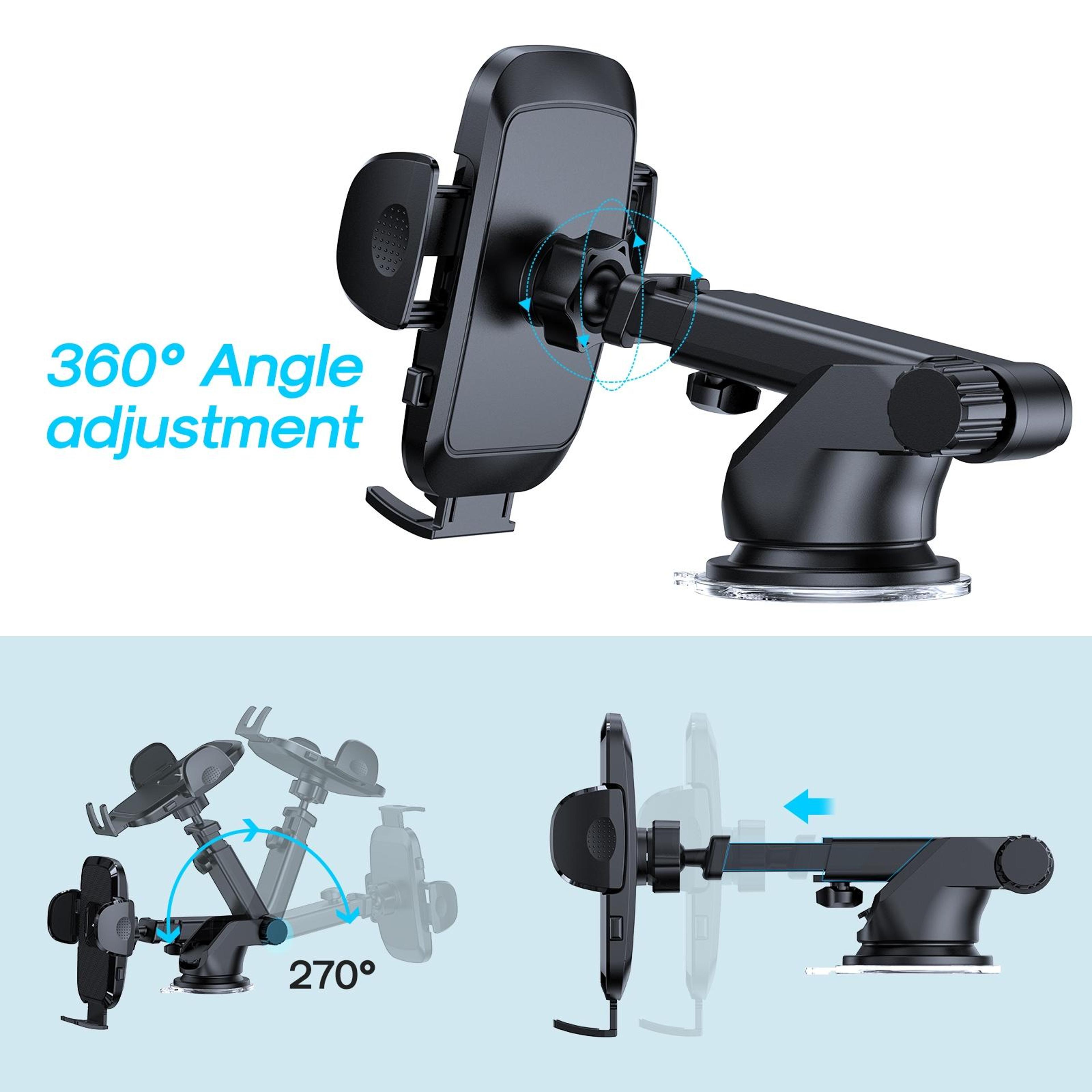 JR ZS259 Dashboard Phone Holder 360 Rotating Car Phone Mount For Smartphones 2