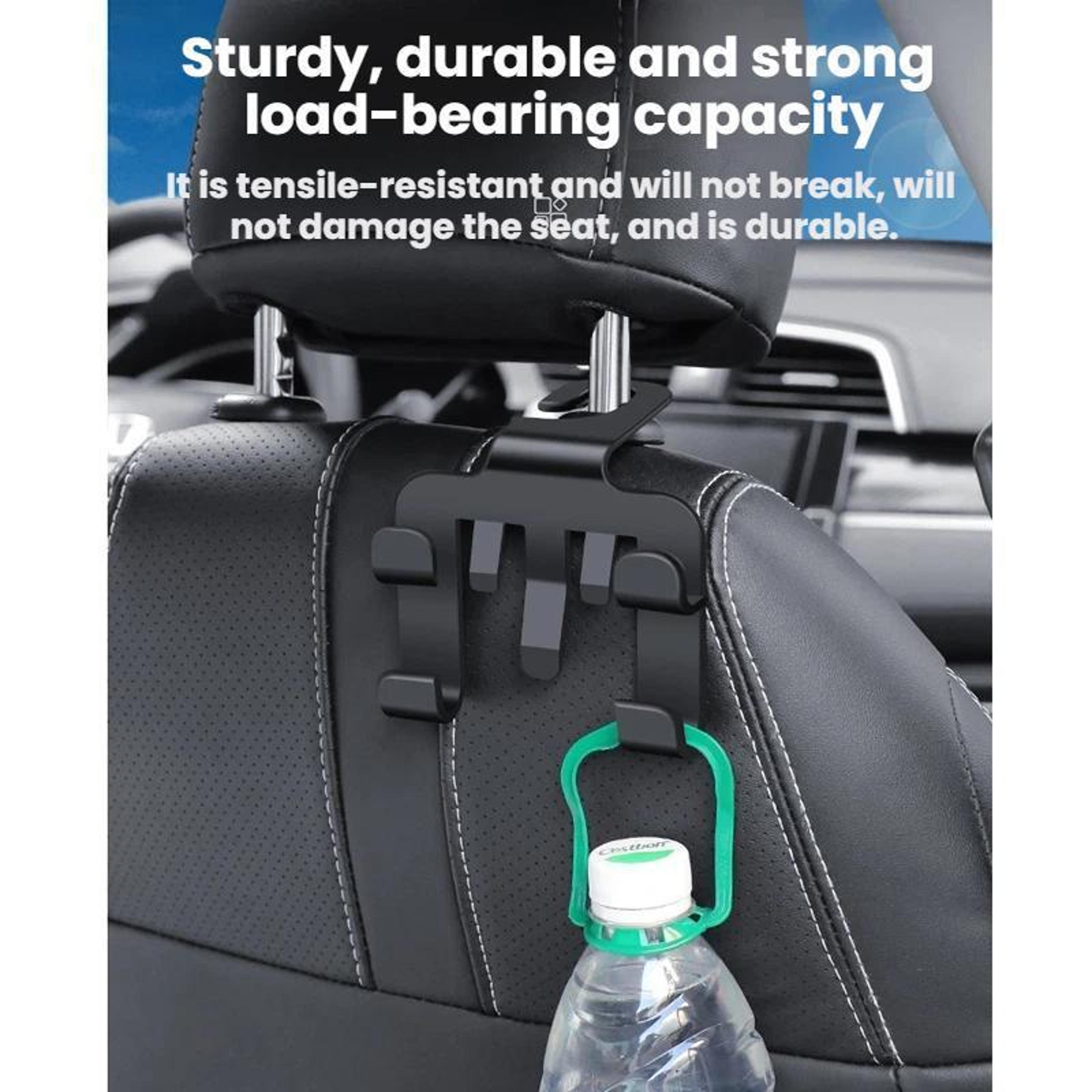 4 Pack Rotating Car Seat Headrest Hook And Phone Holder Organizer 1