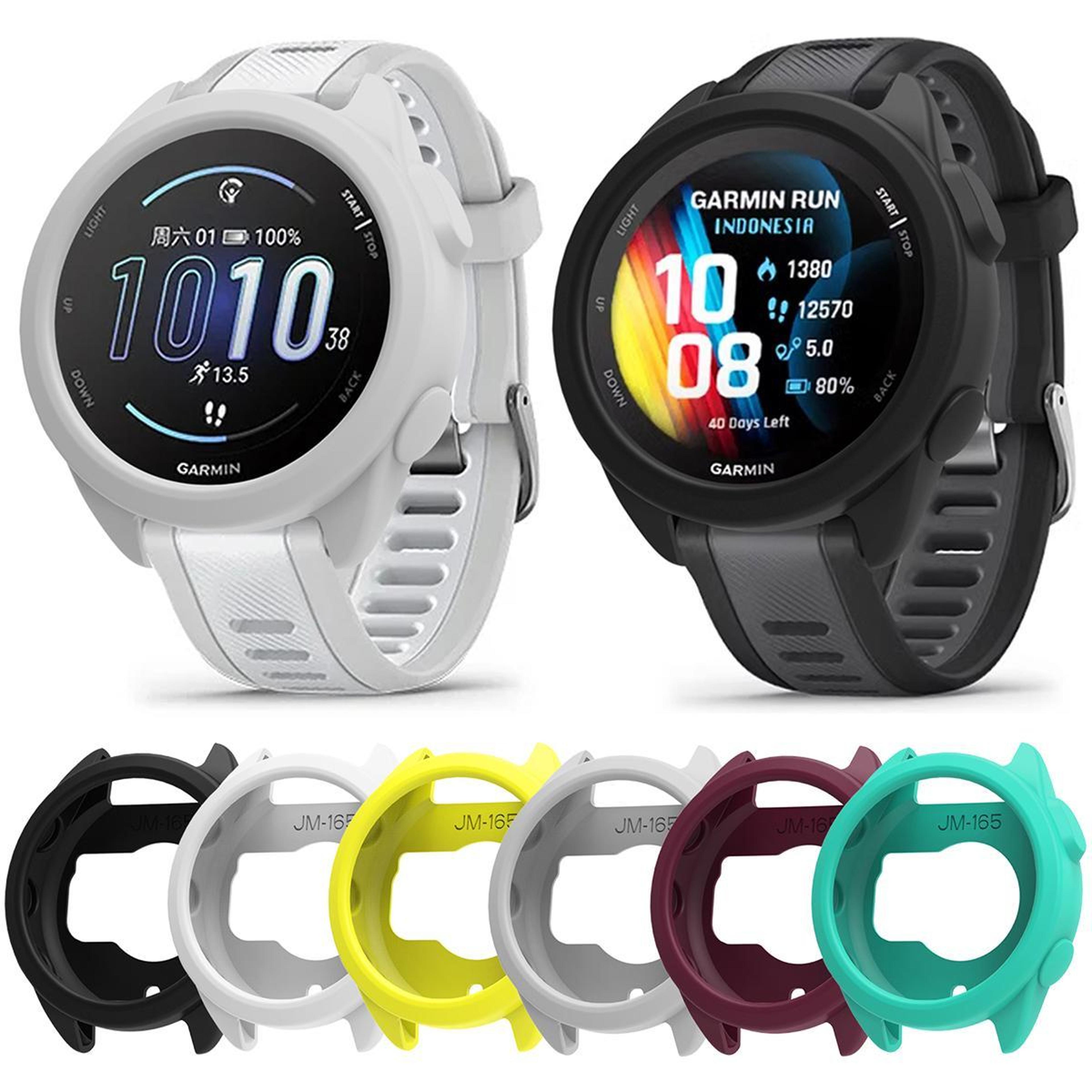 Garmin Forerunner 165 Silicone Watch Protective Case Soft Watch Cover Shock Resistant Bumper 1