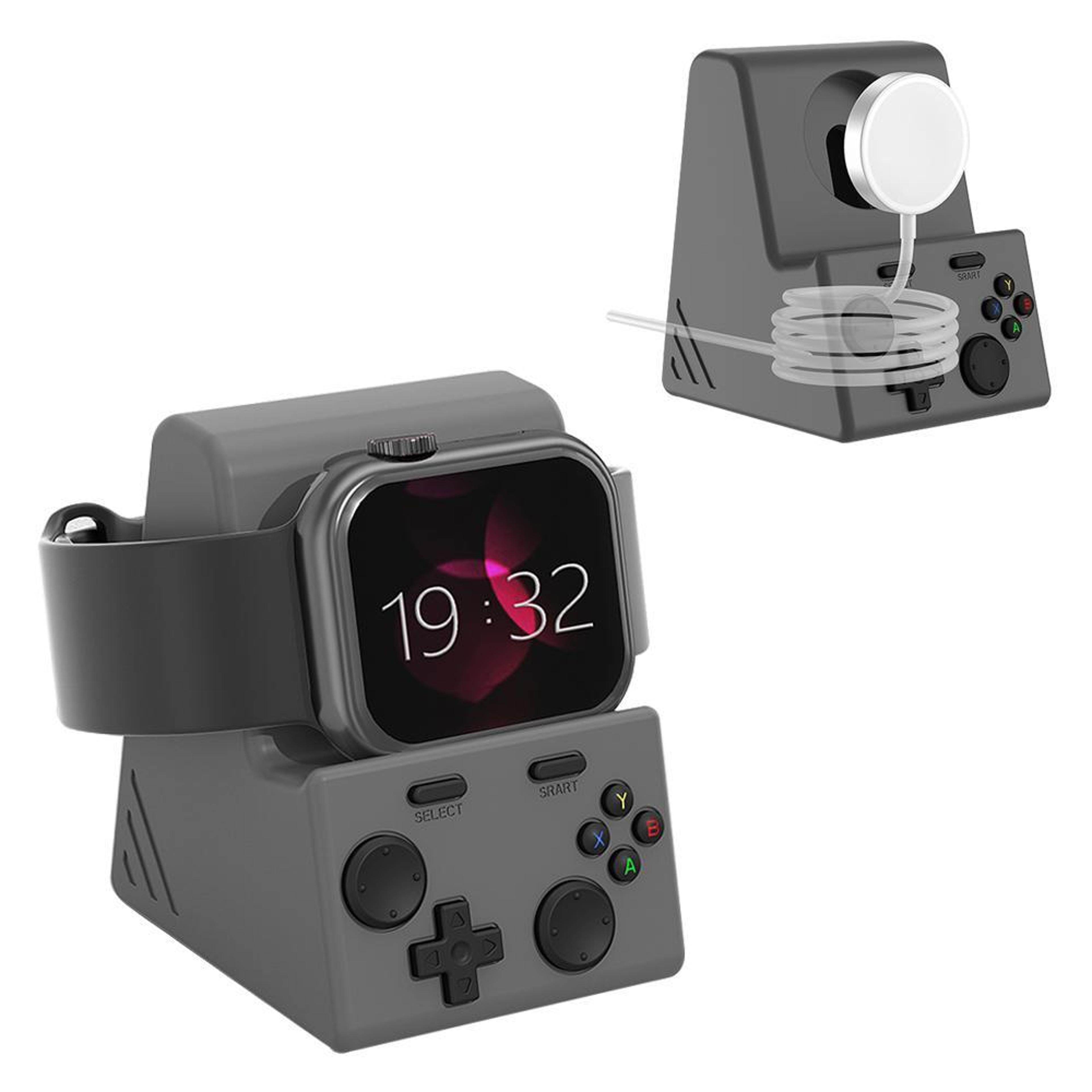 XDcase Apple Watch Charging Stand Retro Gaming Console Silicone Dock 8