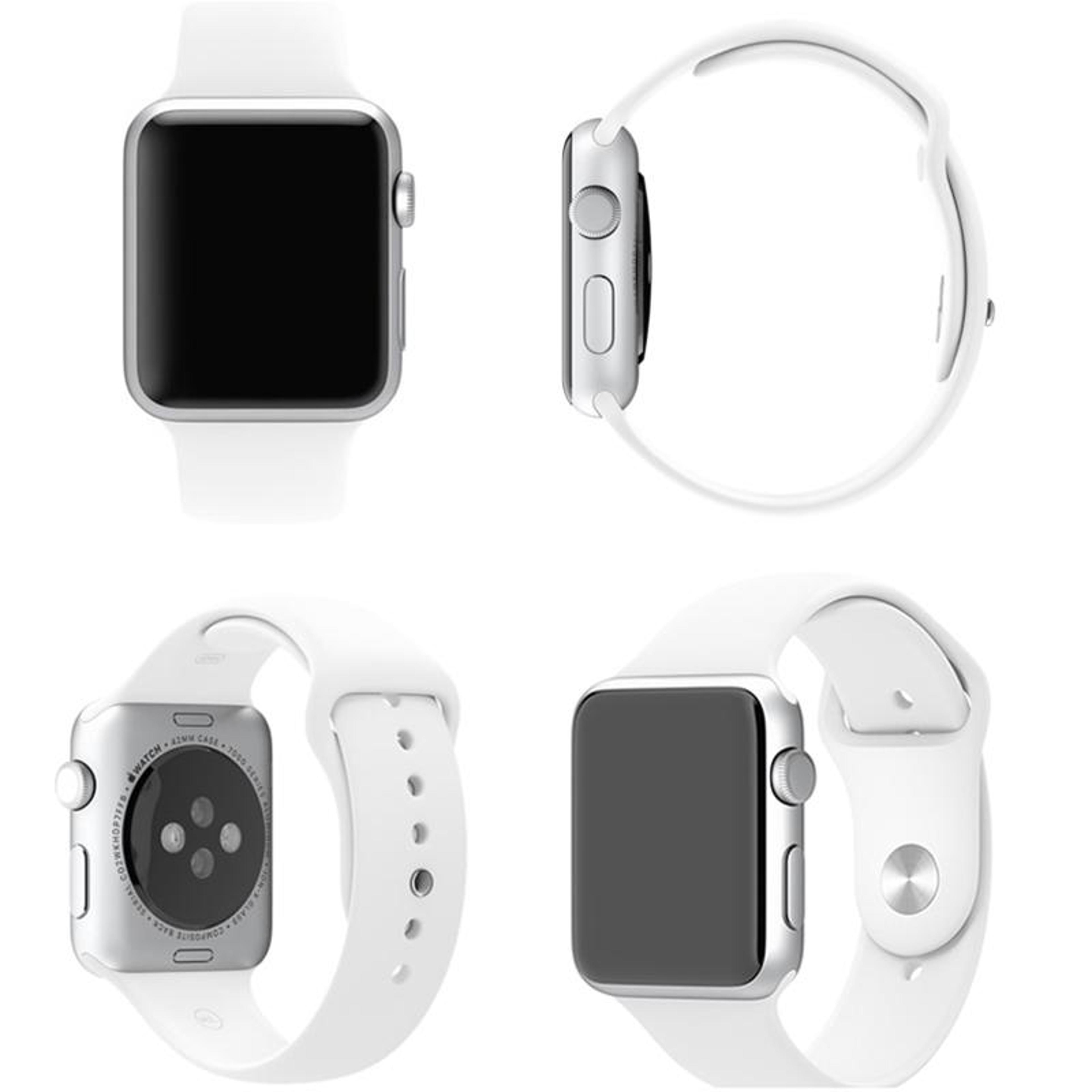 Apple Watch Sport Band 38mm Soft Silicone Replacement Strap With Secure Pin And Tuck Closure 7