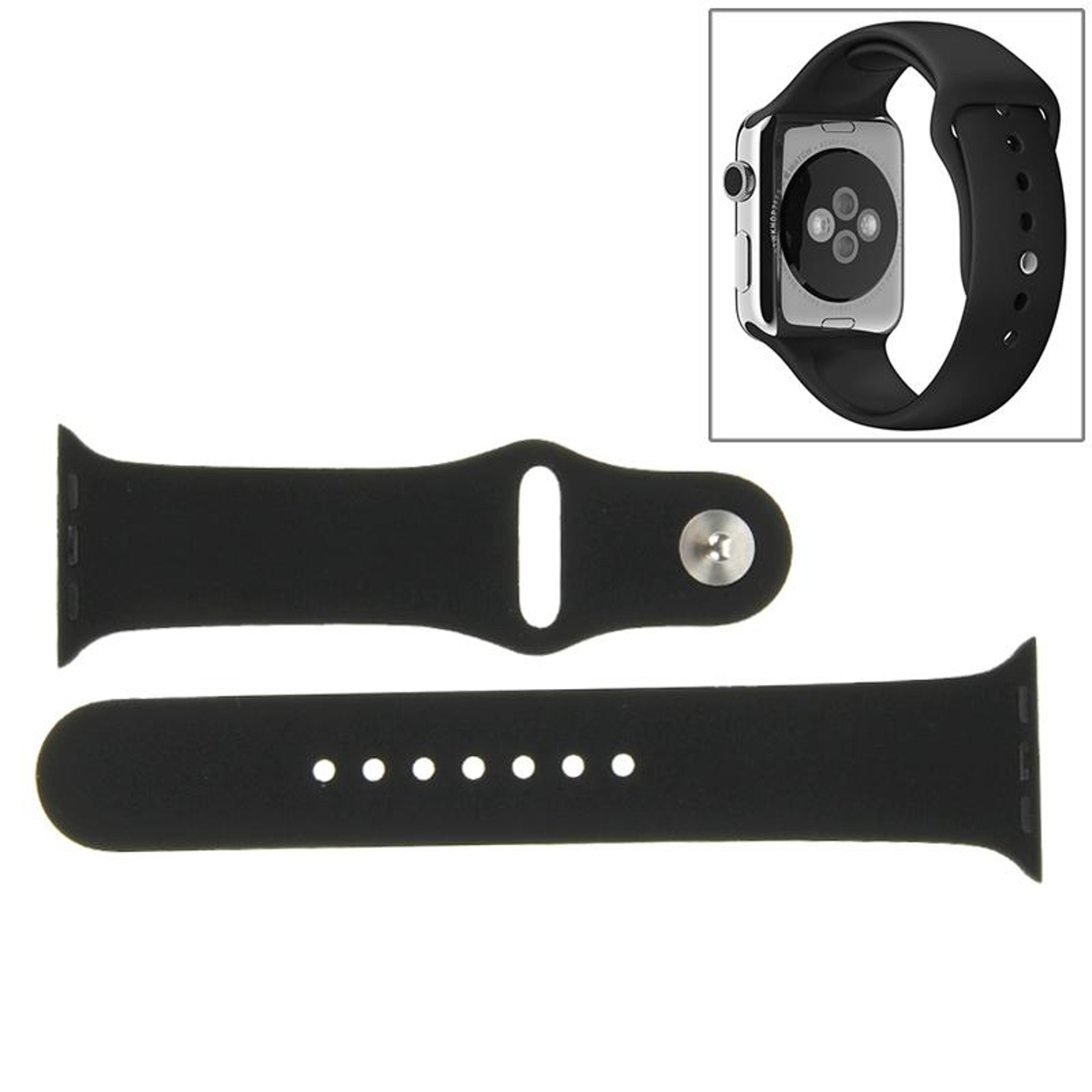 Apple Watch Sport Band 38mm Soft Silicone Replacement Strap With Secure Pin And Tuck Closure 12