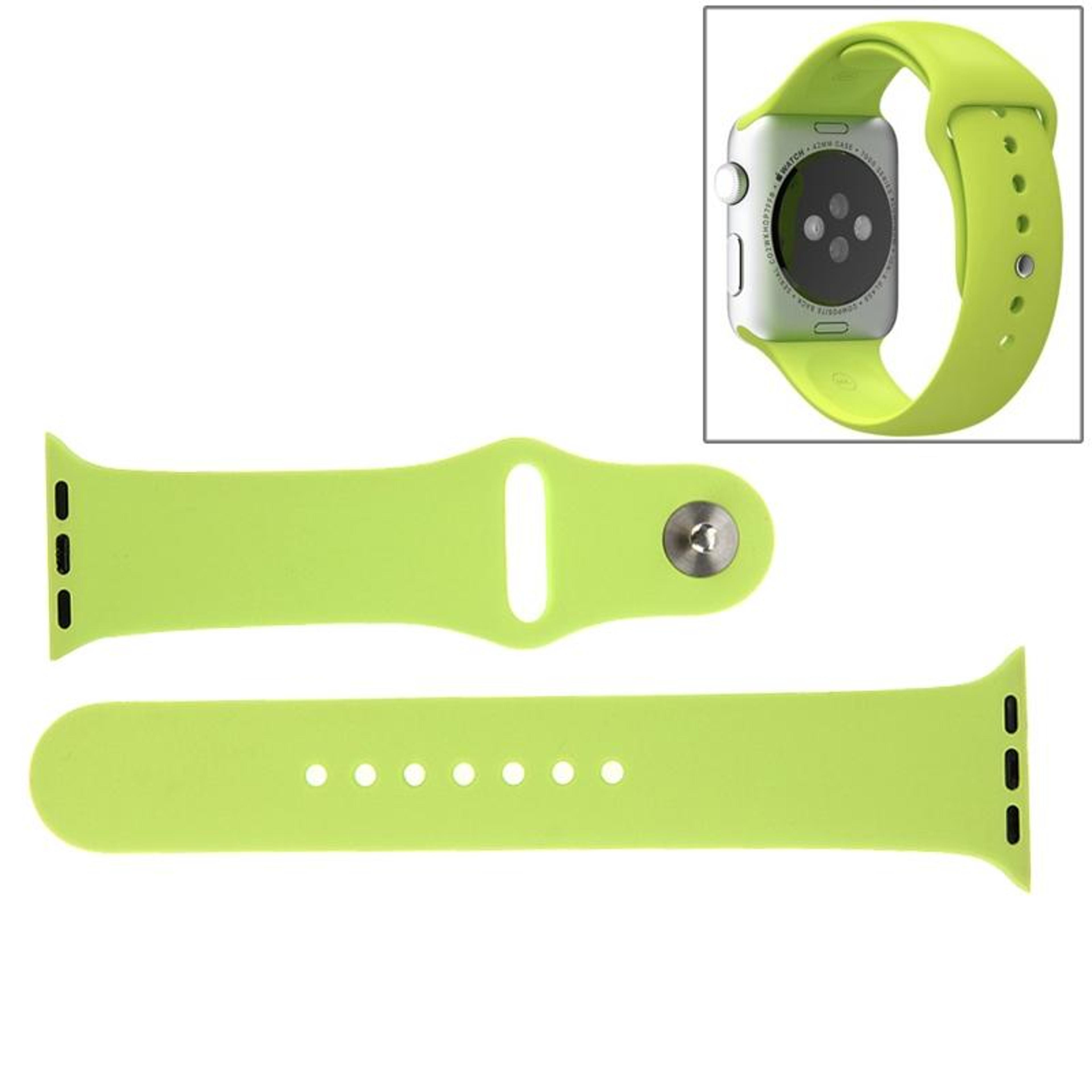 Apple Watch Sport Band 38mm Soft Silicone Replacement Strap With Secure Pin And Tuck Closure 16