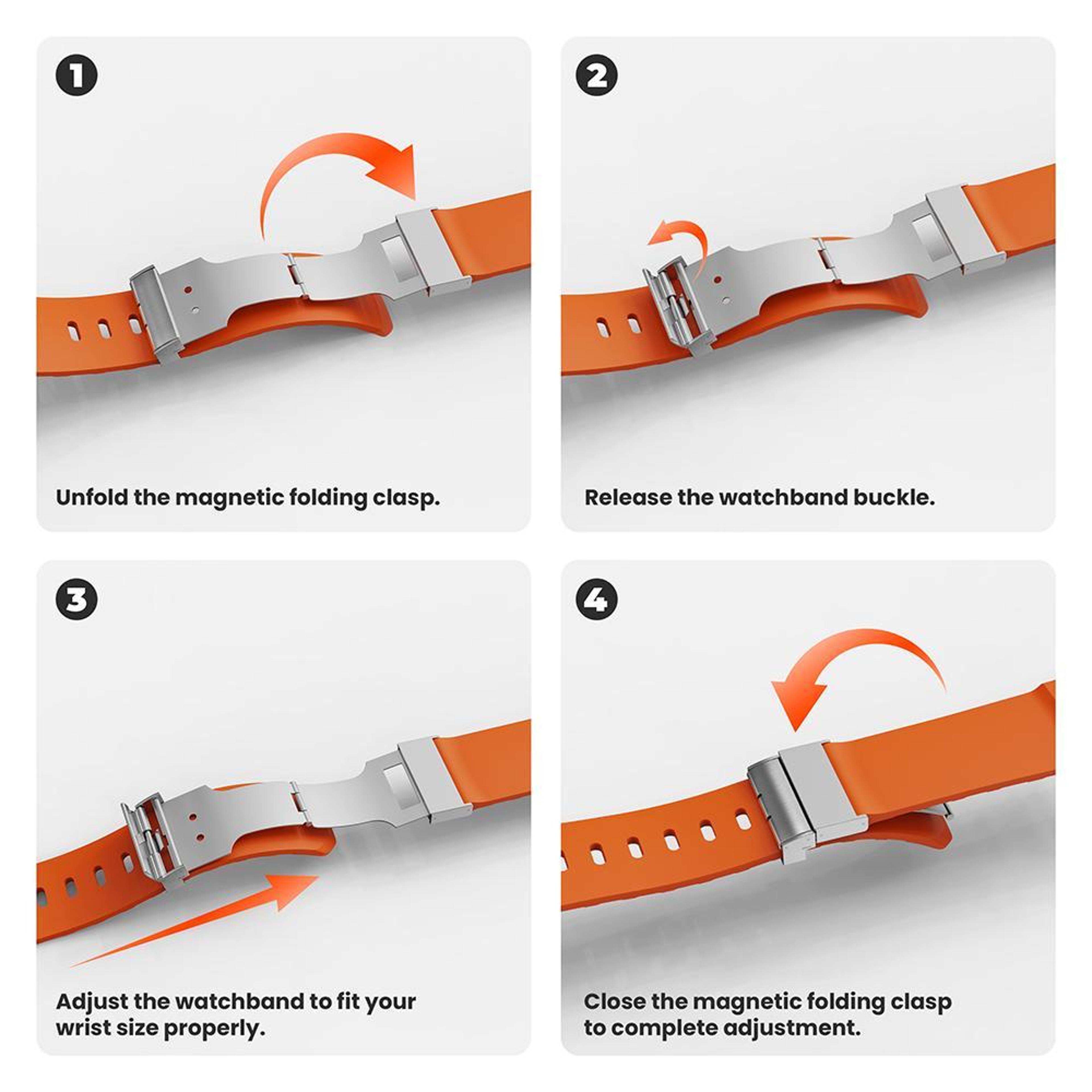 Magnetic Clasp Apple Watch Silicone Band Soft Adjustable Replacement Strap 6