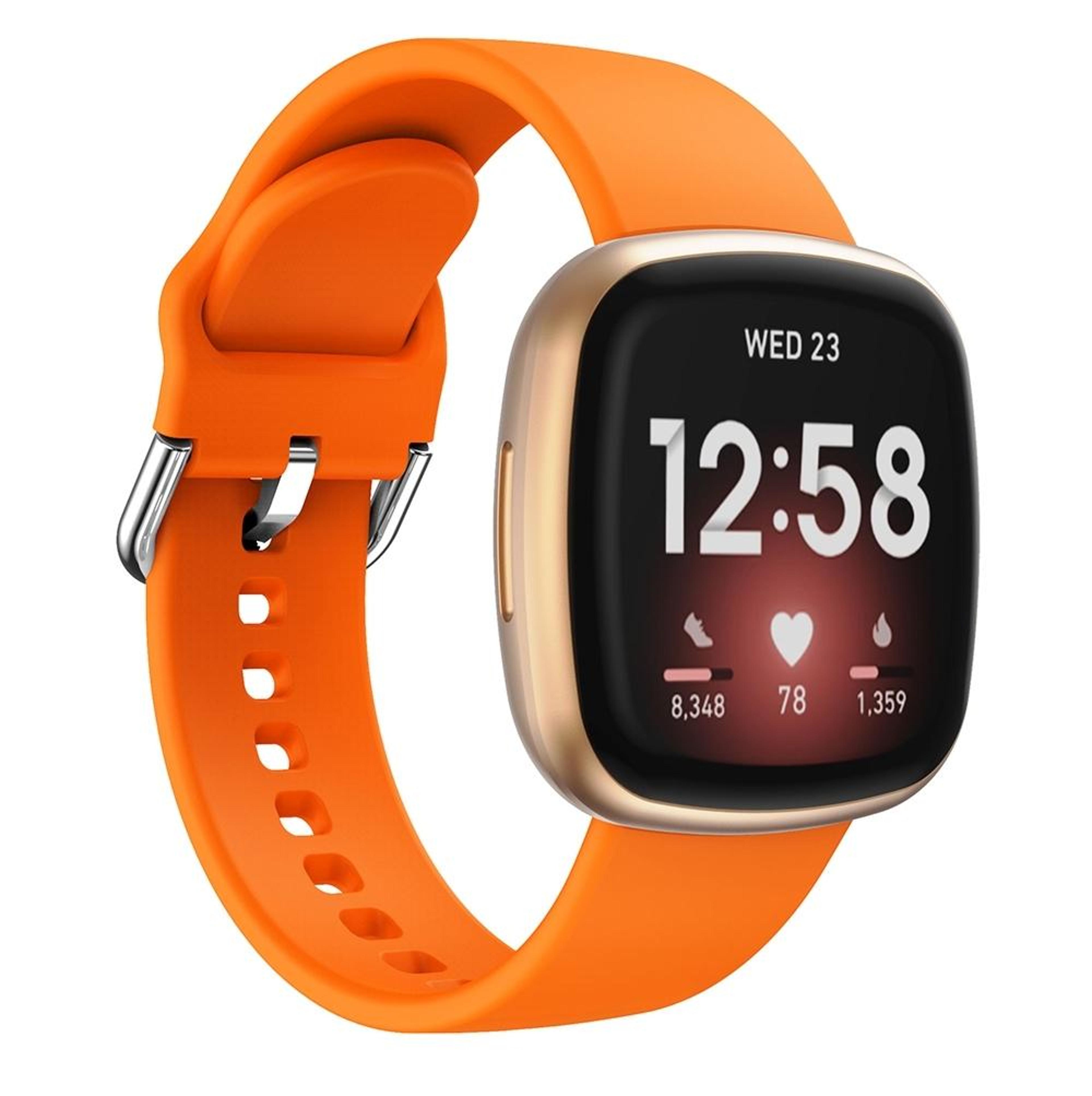 Fitbit Versa 3 Silicone Watch Band Soft Adjustable Replacement Sport Strap 4