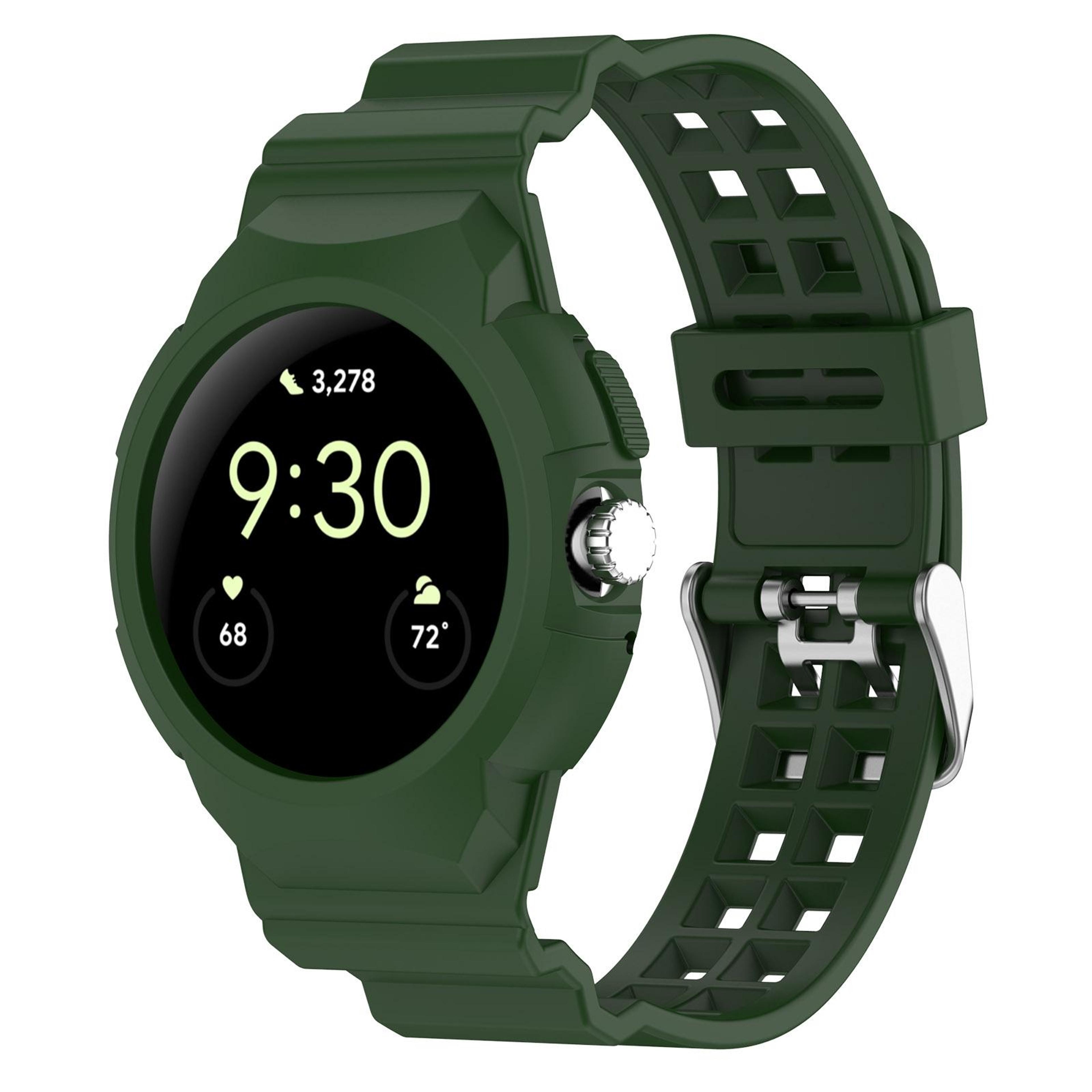 Google Pixel Watch Band With Integrated Protective Silicone Case 9