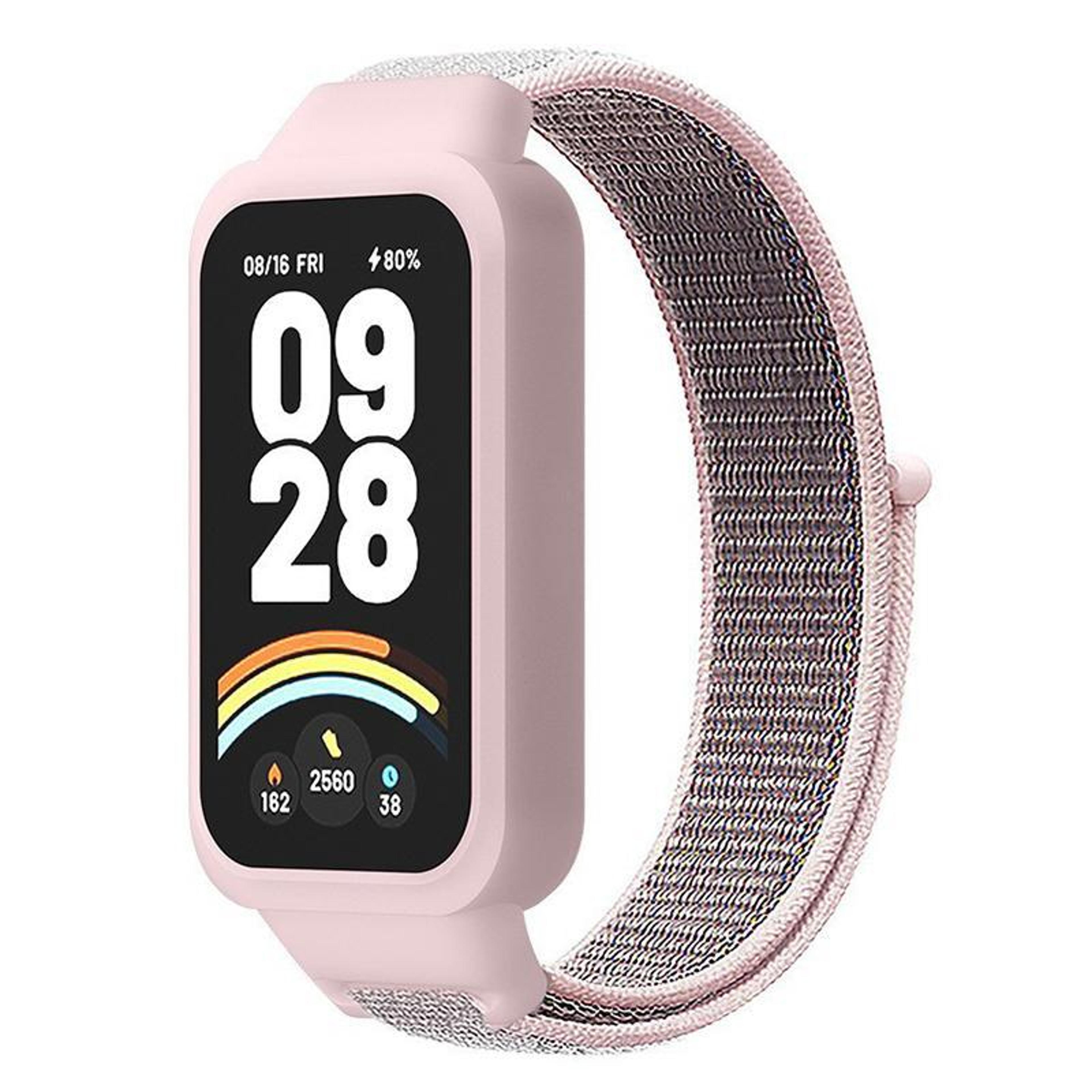 XDfind Xiaomi Smart Band 9 Active Band Nylon Watch Band With Protective Cover For Redmi Band 3 8