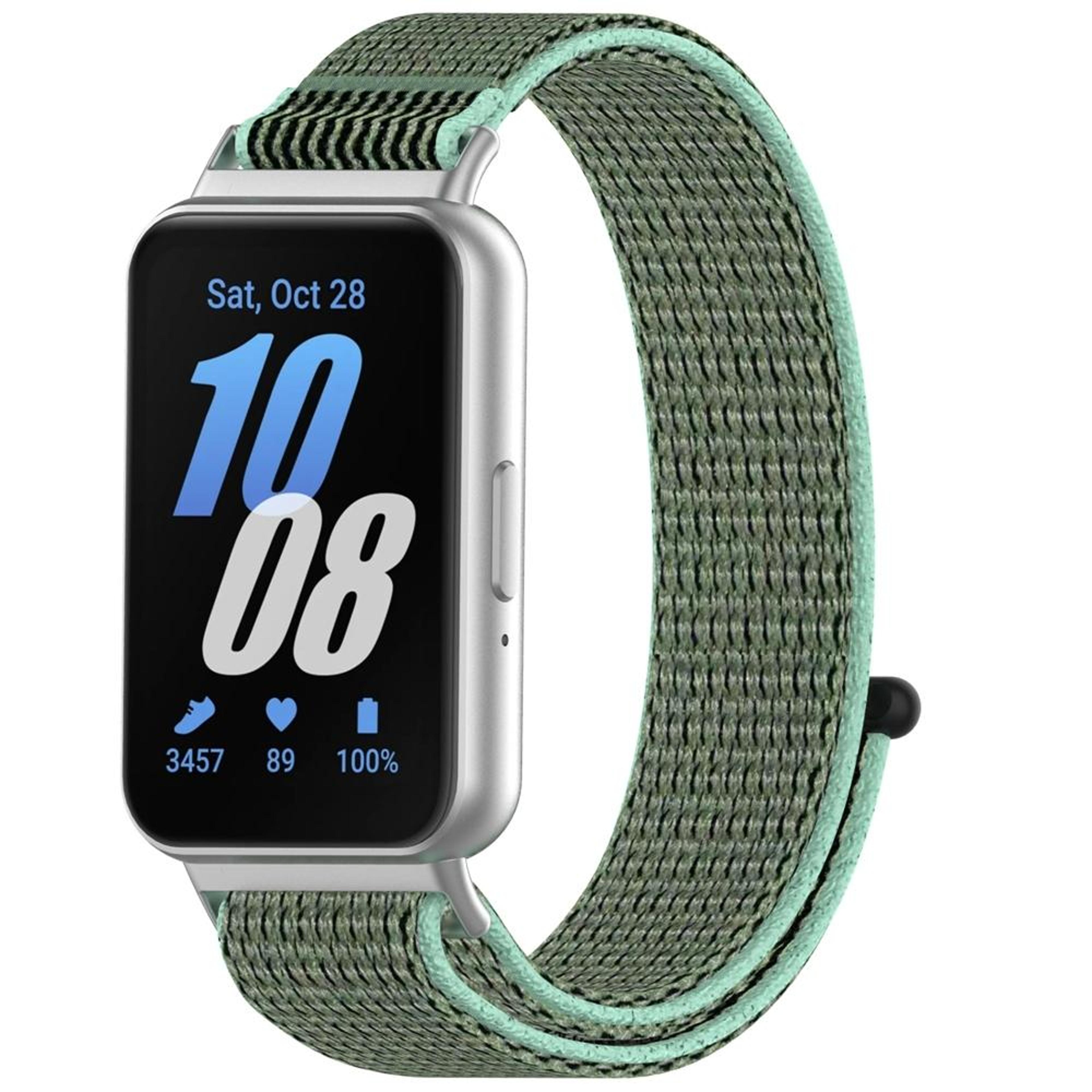 Samsung Galaxy Fit 3 Nylon Watch Band Adjustable Hook And Loop Replacement Strap 3