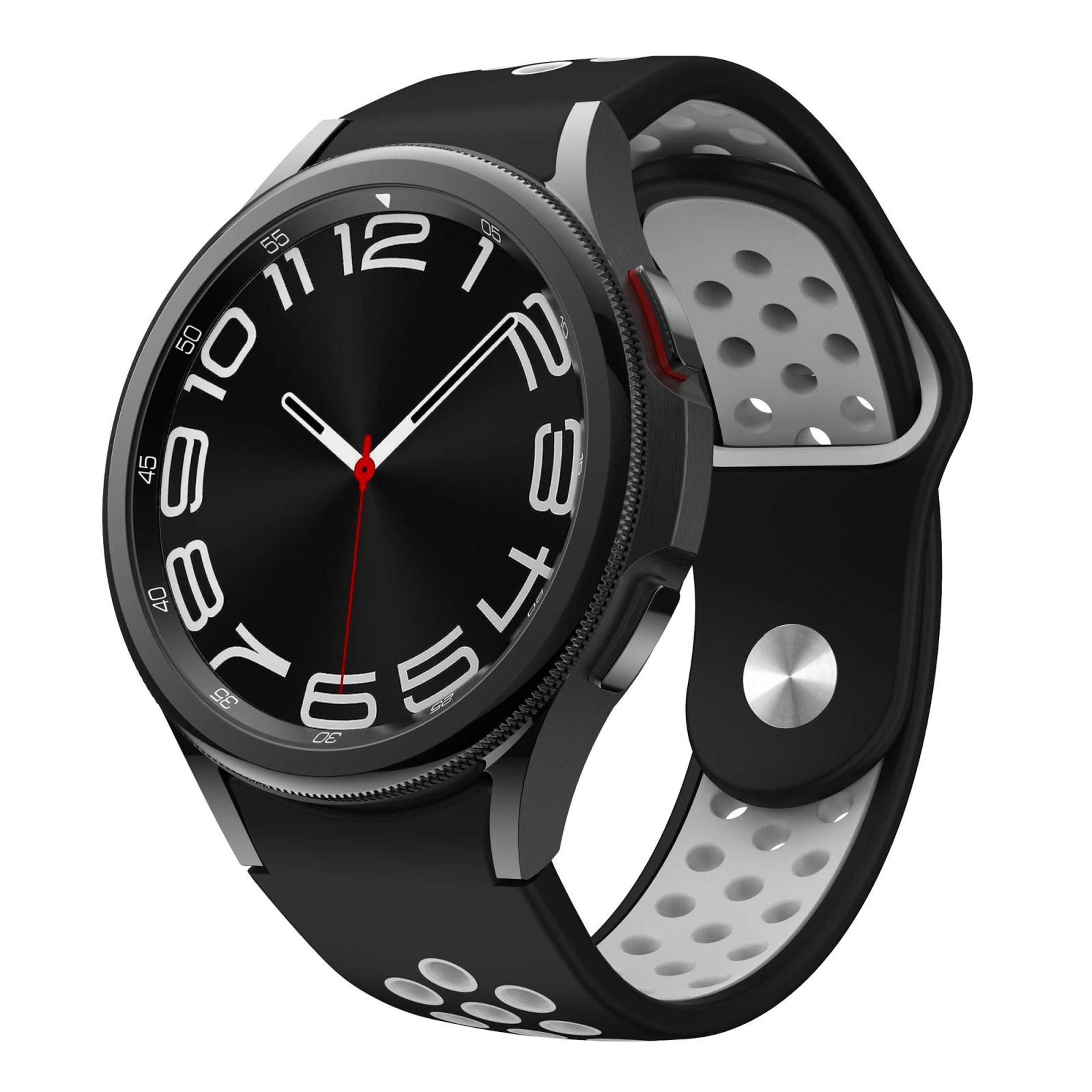 Samsung Galaxy Silicone Watch Band With Two Tone Reverse Buckle For Galaxy Watch FE 7 6 5 4 9
