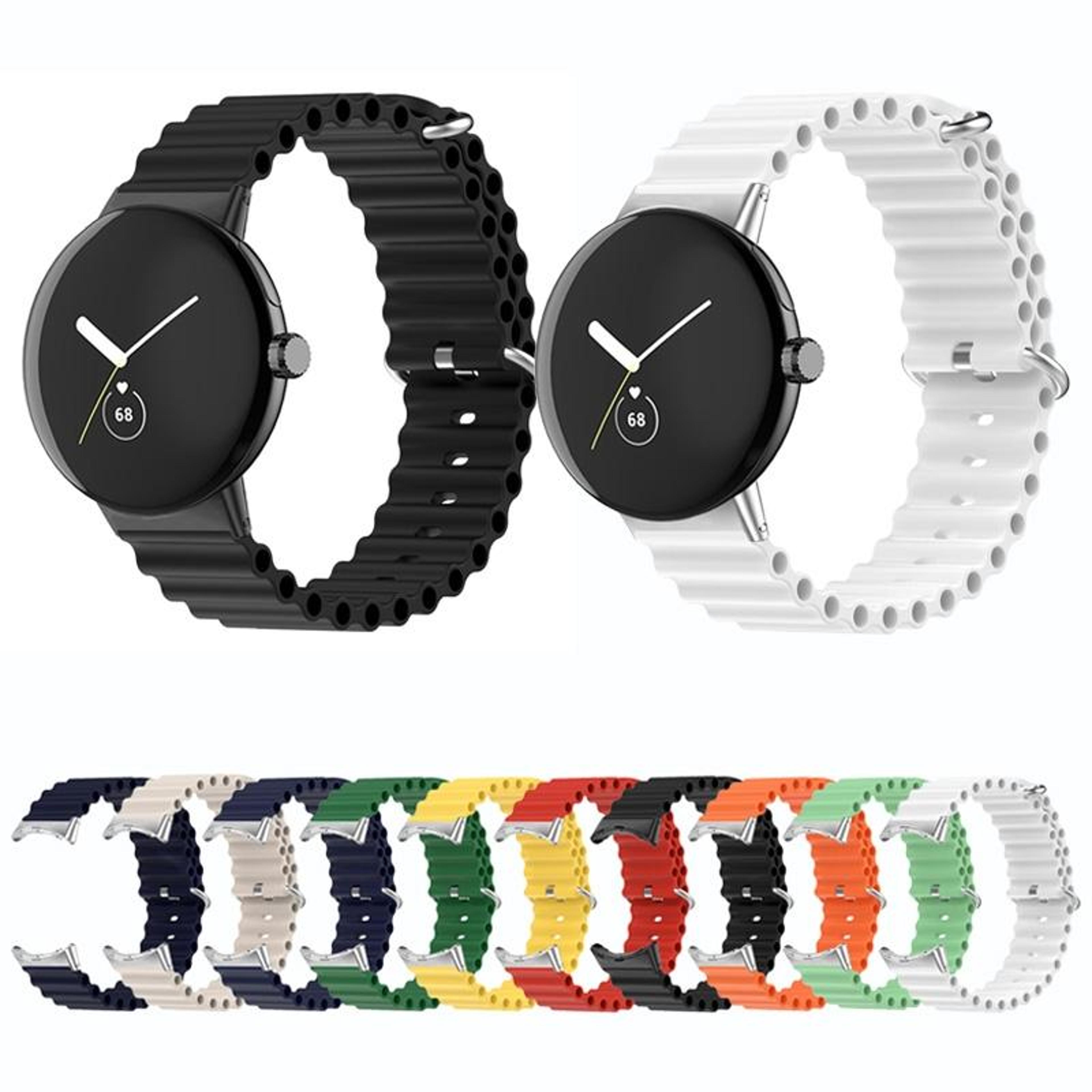 Google Pixel Watch 4 3 2 1 Silicone Watch Band Ocean Soft Adjustable Replacement Strap 41mm 5