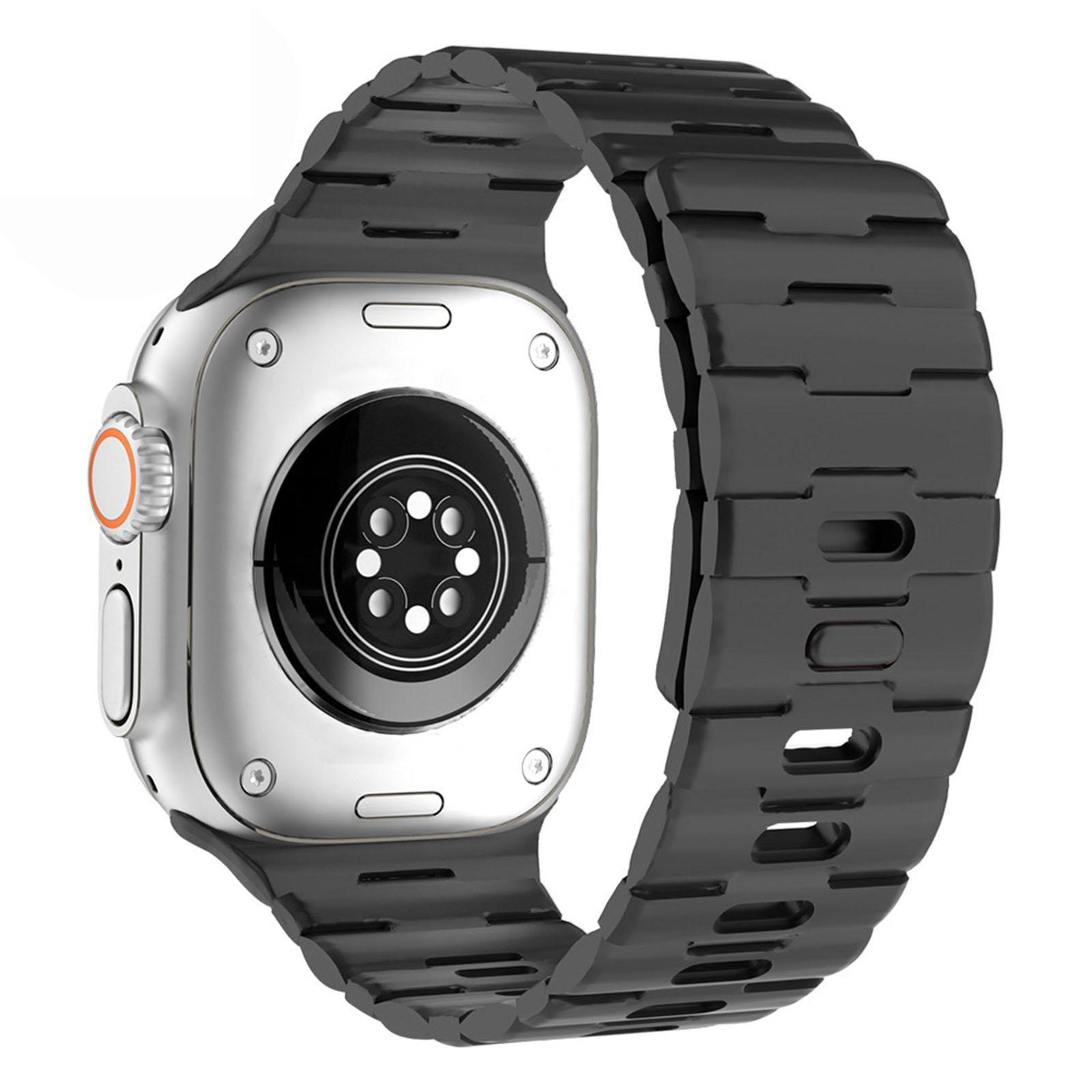 Apple Watch Magnetic Silicone Band Horse Embossed Adjustable Strap 12