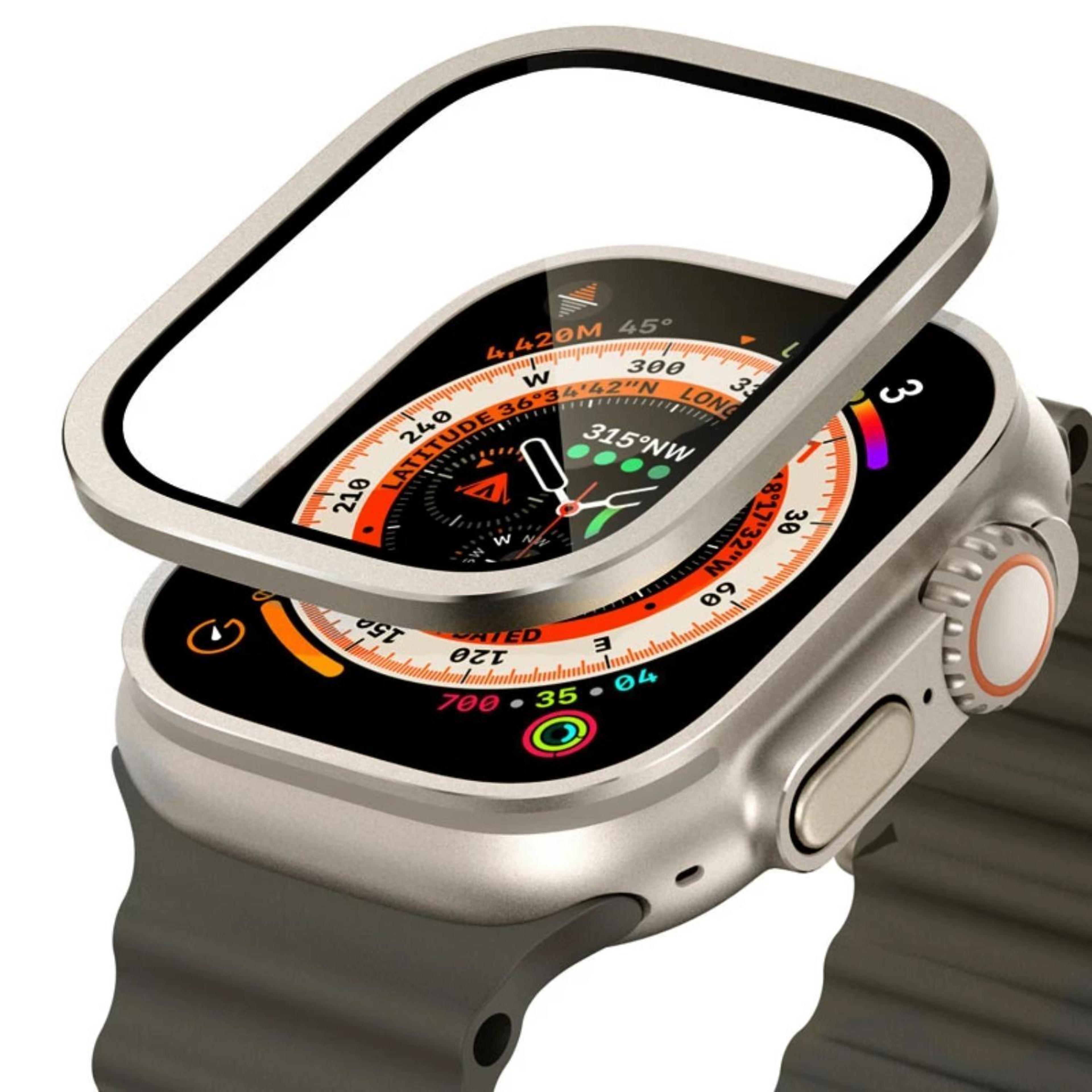 Apple Watch Ultra 49mm Titanium Screen Protector With Tempered Glass Case Full Coverage 15