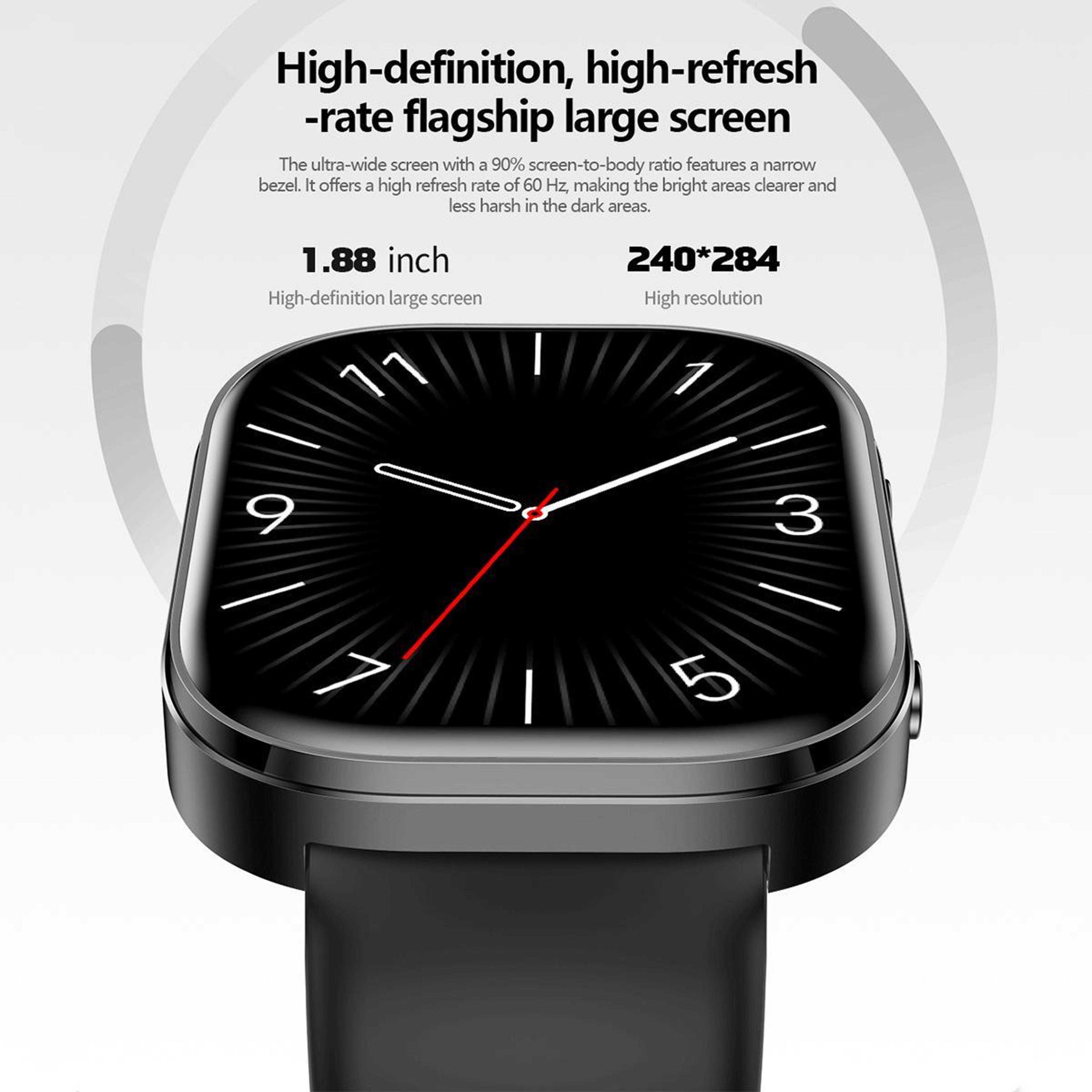 QS15 Bluetooth Smart Watch With 188 Inch HD Display Health Monitor Fitness Tracker 9