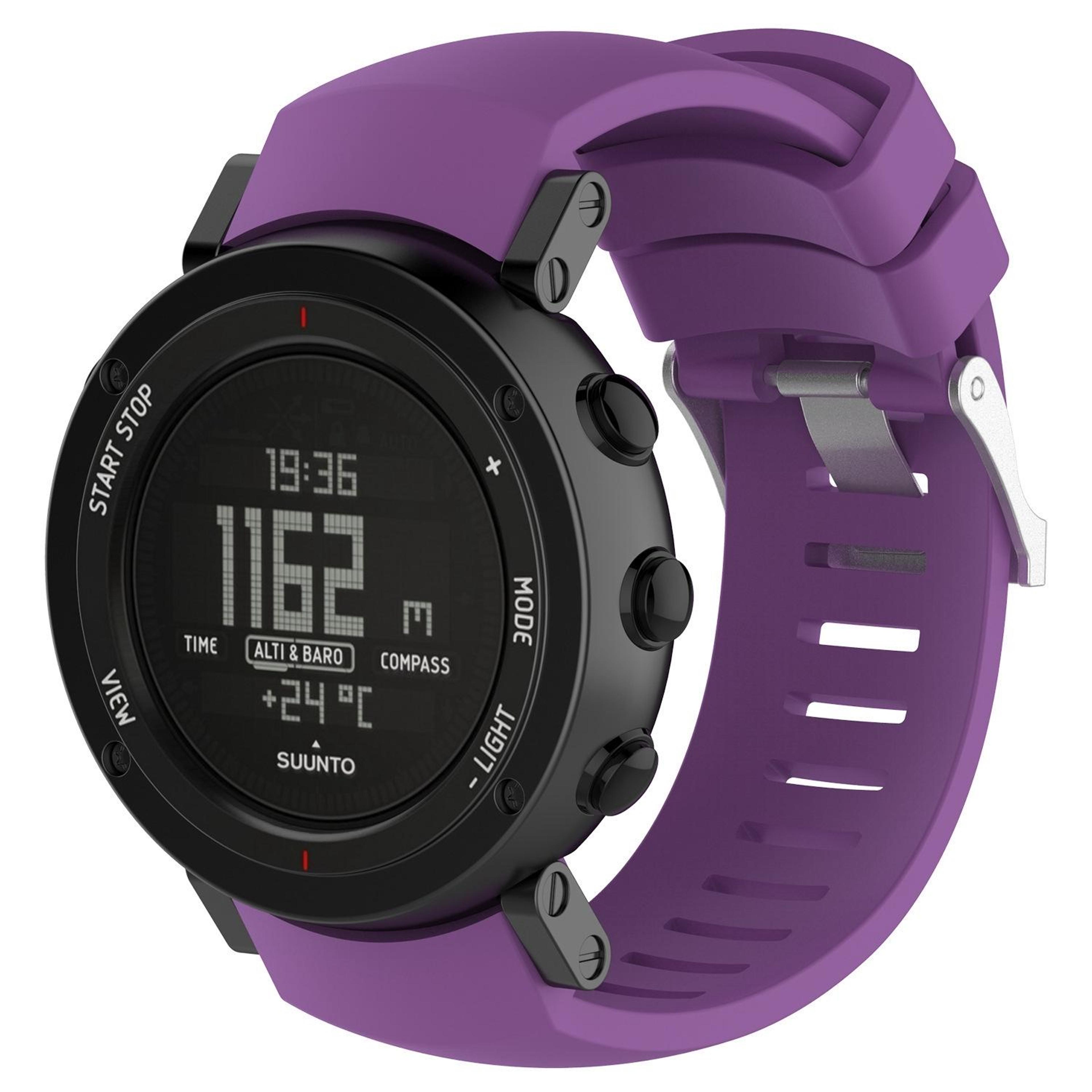 SUUNTO Core ALU Black Silicone Watch Band Soft Adjustable Replacement Strap 7