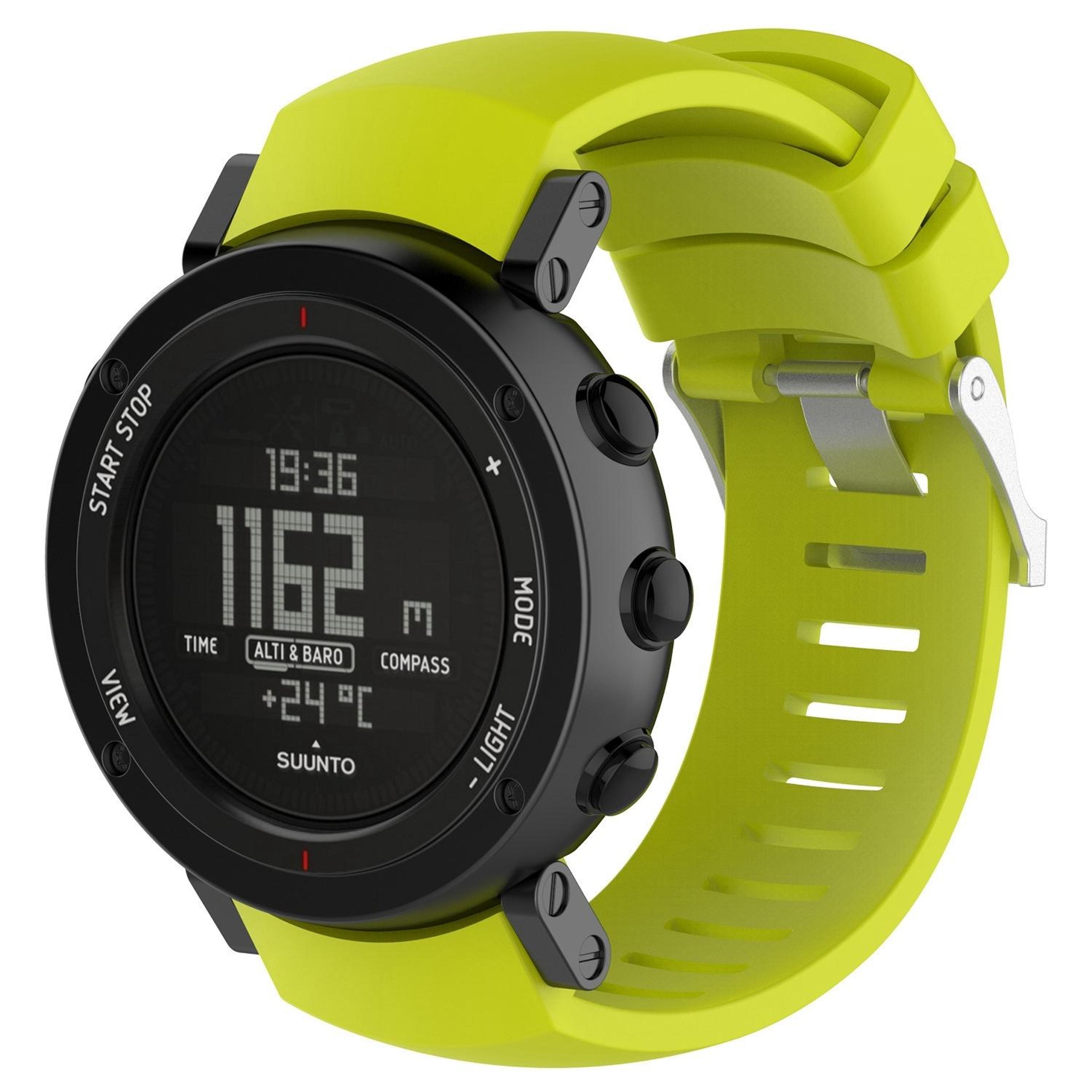 SUUNTO Core ALU Black Silicone Watch Band Soft Adjustable Replacement Strap 8